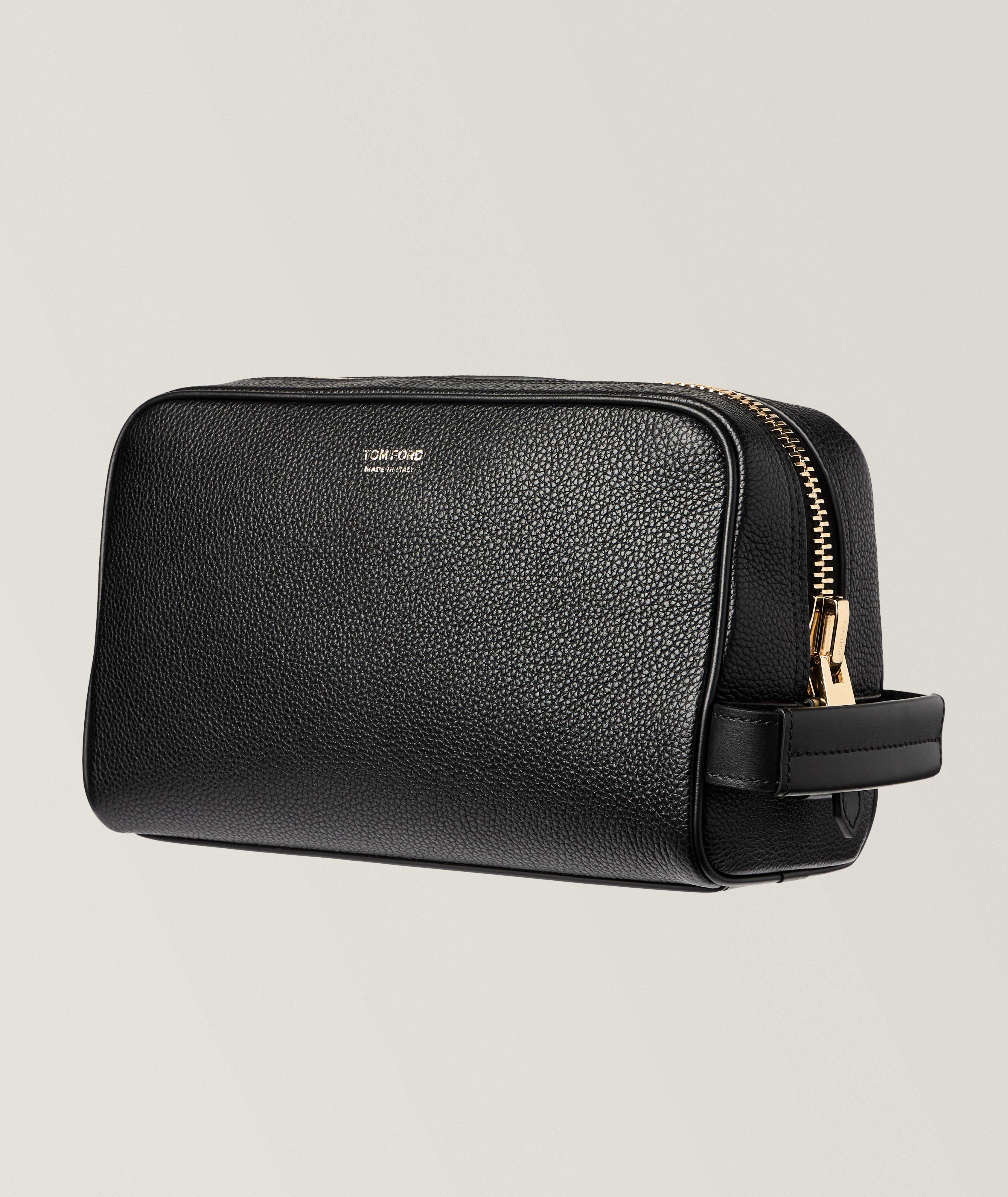 Grain Leather Toiletry Bag 