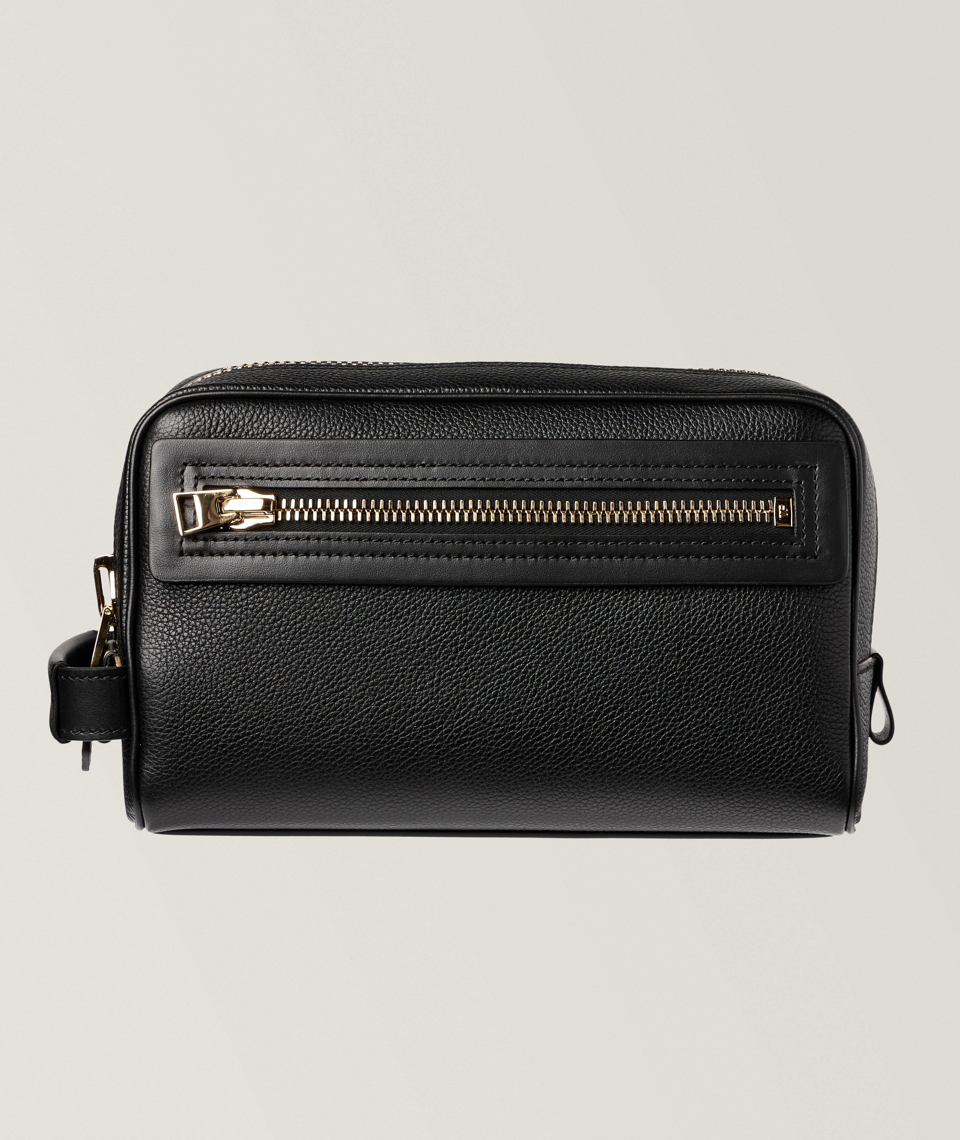 Grain Leather Toiletry Bag 