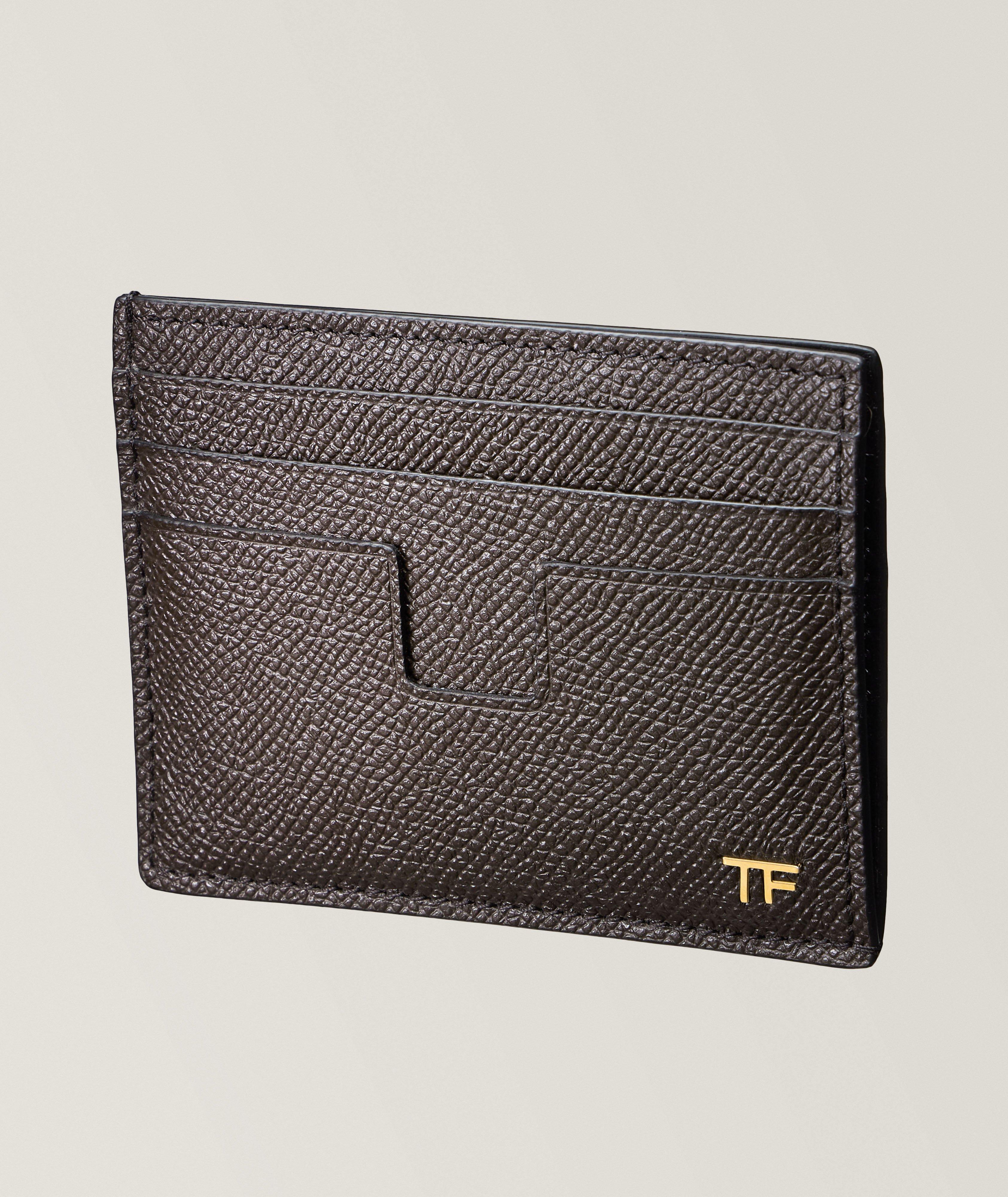 T-Line Grain Leather Cardholder image 0