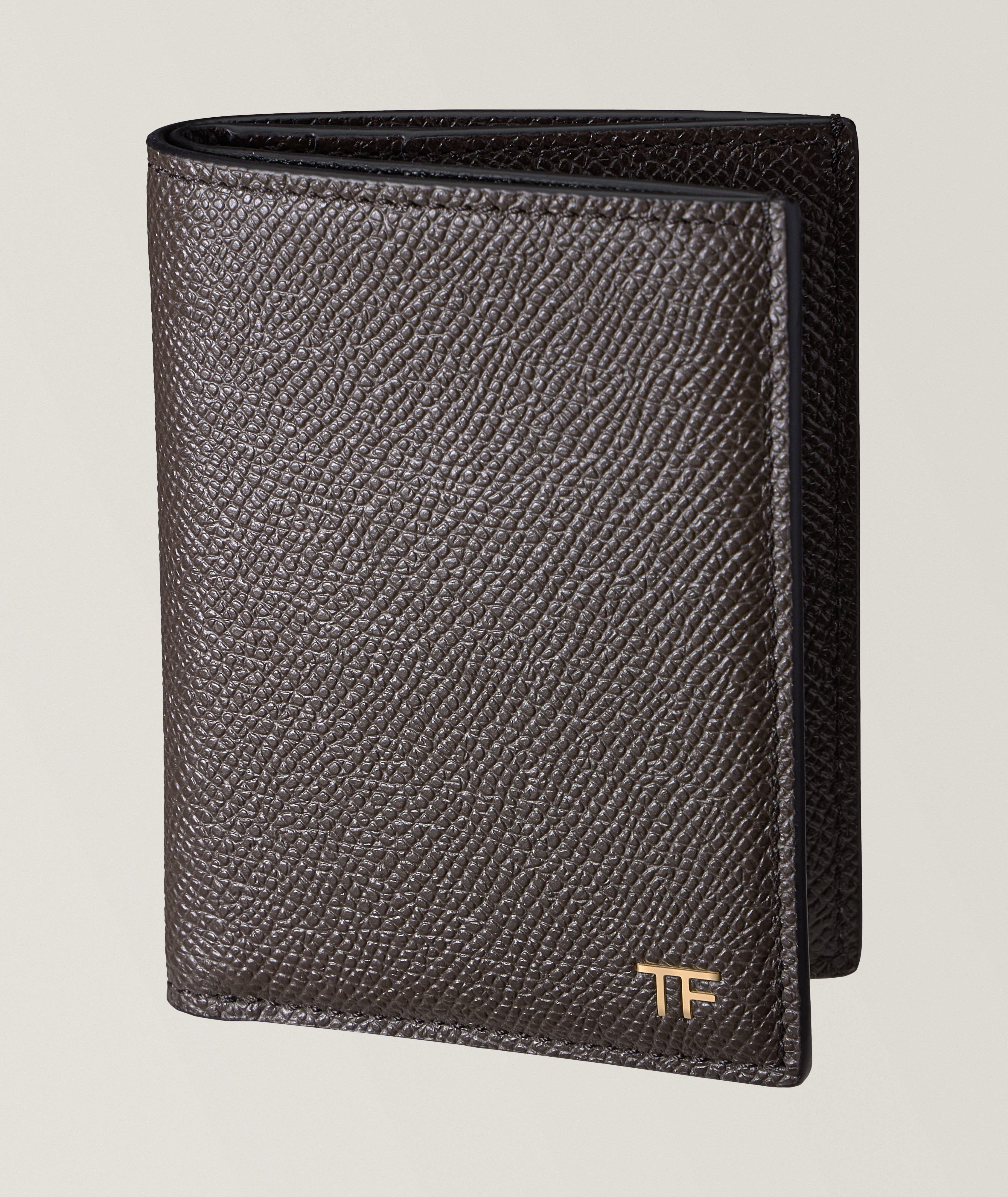 TOM FORD Grain Leather Bifold Mini Wallet, Wallets