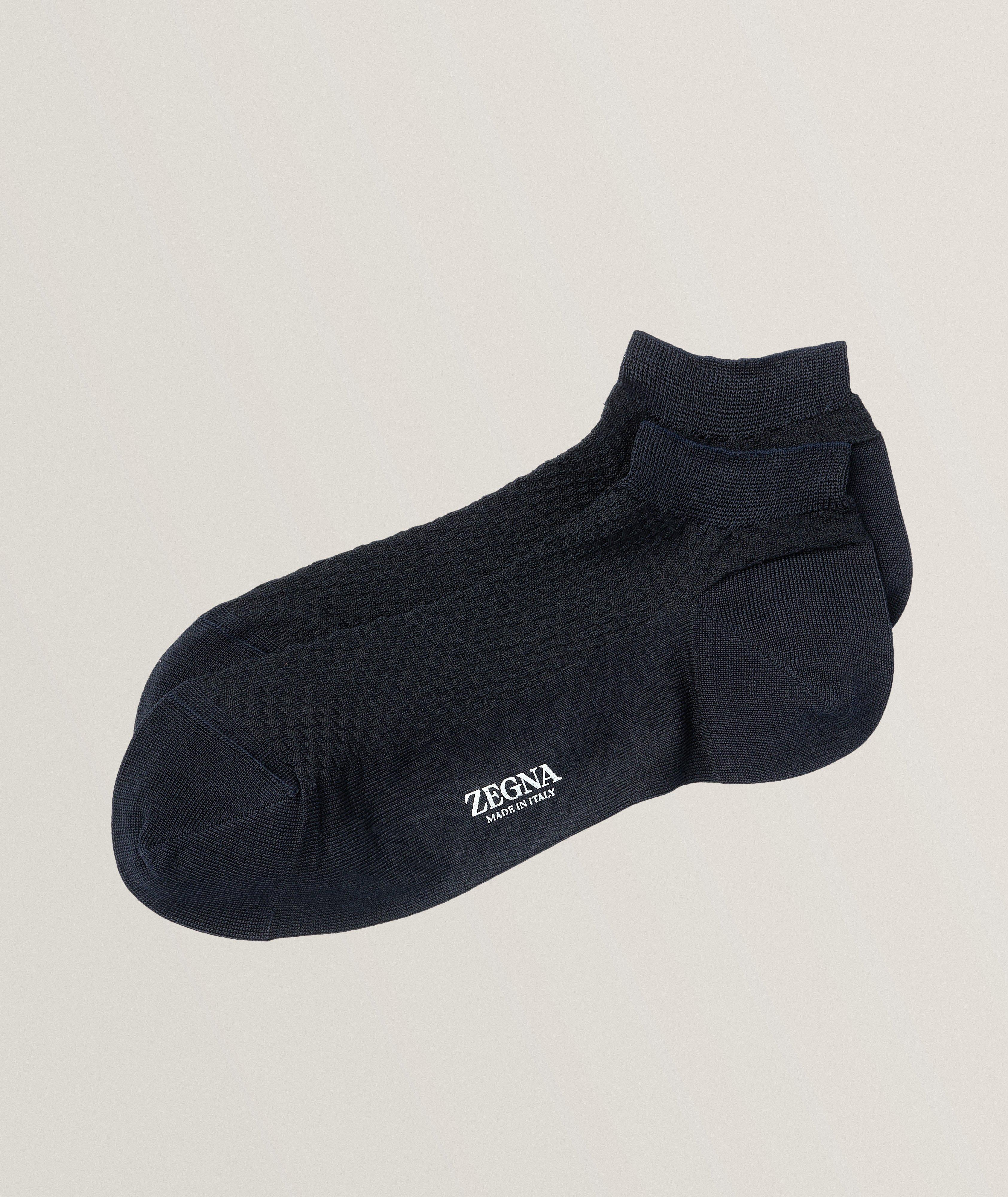 Sleek Dash Stretch-Cotton Blend Ankle Socks