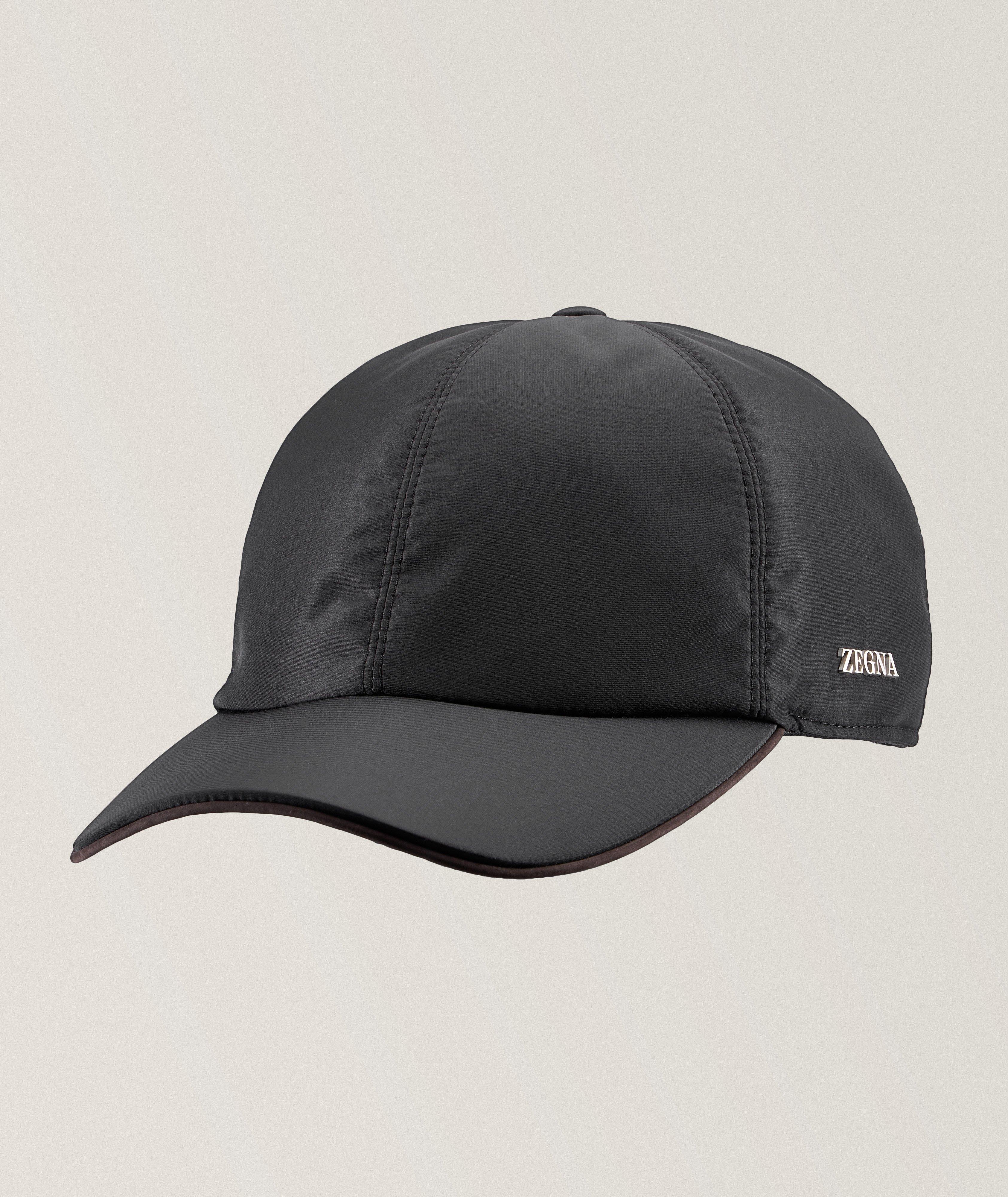 Metallic Logo Plaque Nylon Baseball Cap image 0