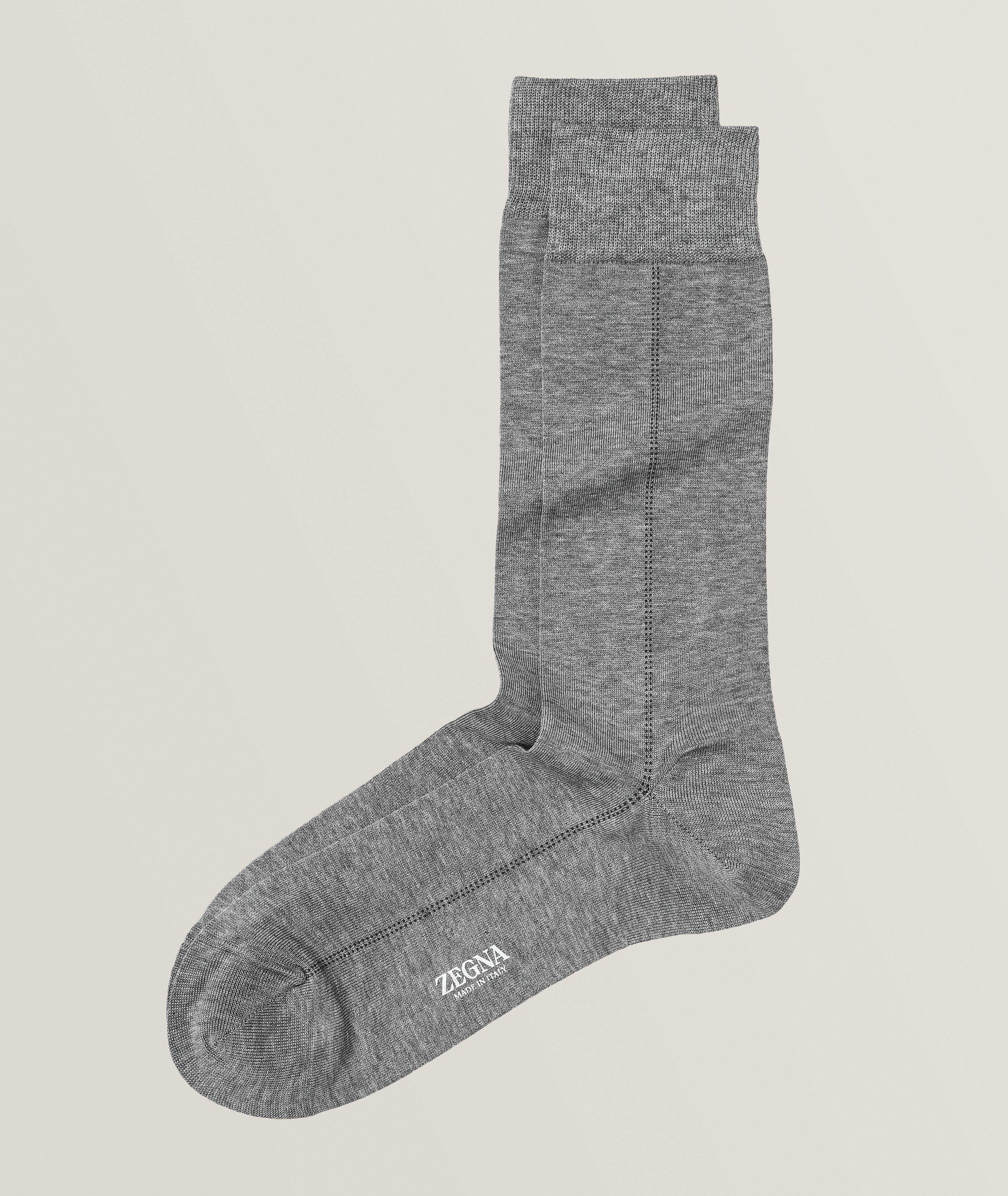 Mercerized Stretch-Cotton Blend Socks  image 0