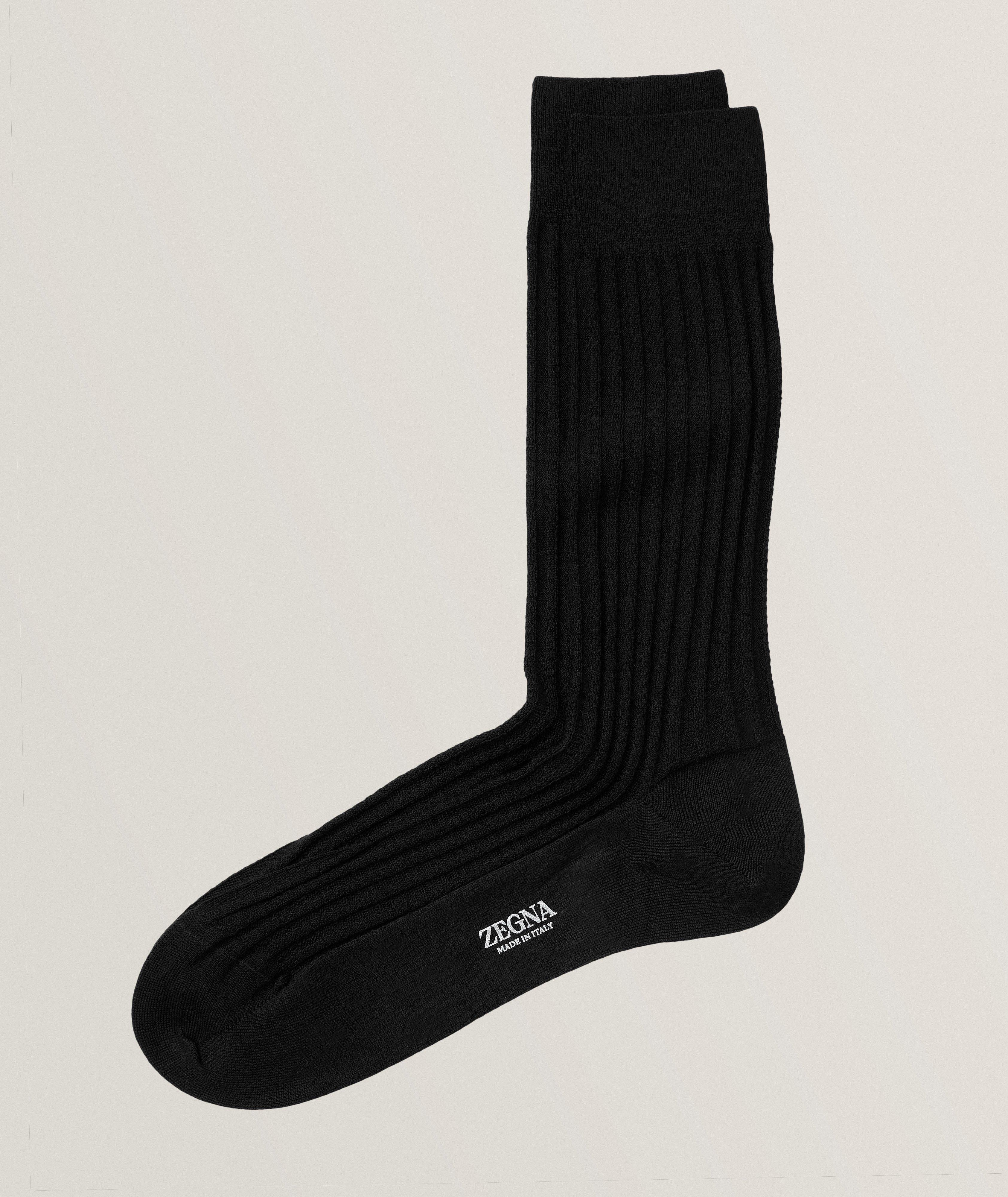 Texture Above All Stretch-Organic Cotton Blend Socks