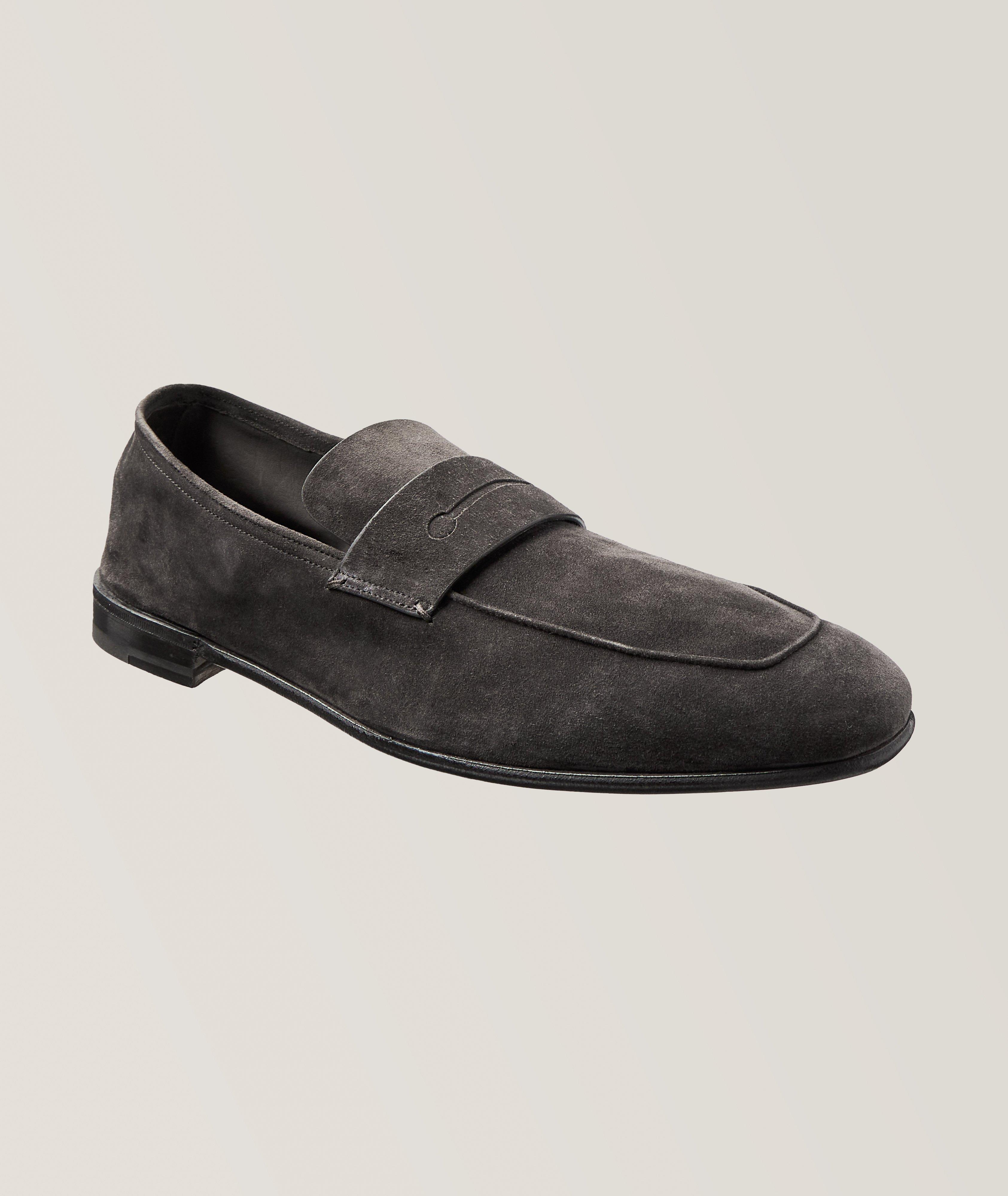 L'Asola Suede Moccasin Penny Loafer image 0