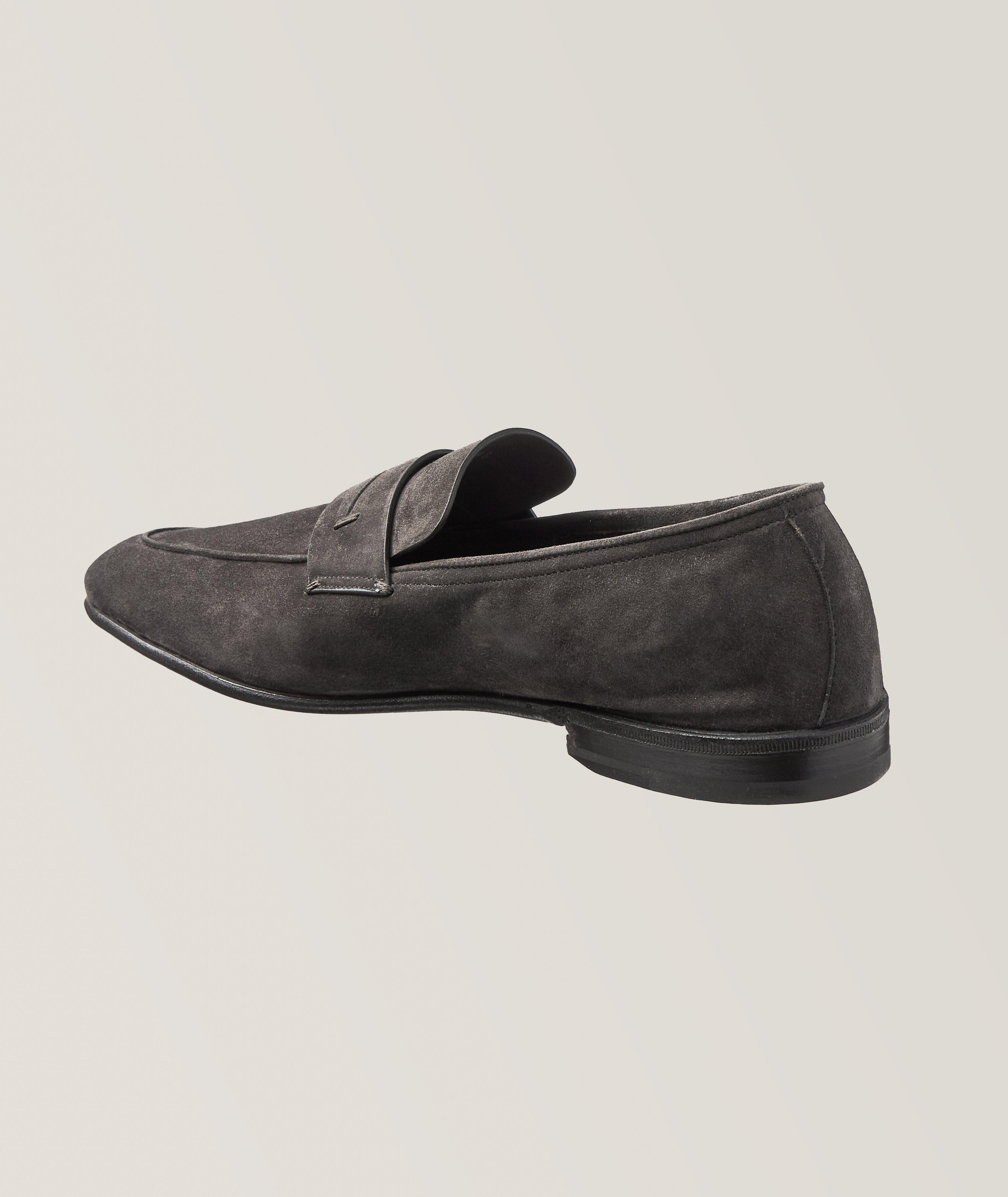 L'Asola Suede Moccasin Penny Loafer image 1