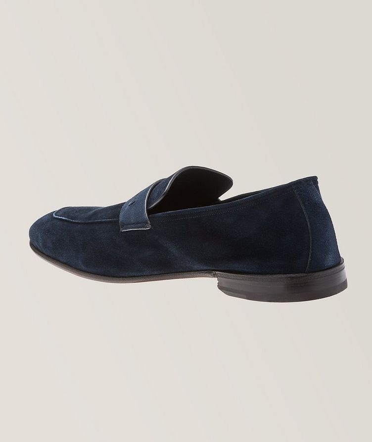 L'Asola Unconstructed Suede Penny Loafer image 1