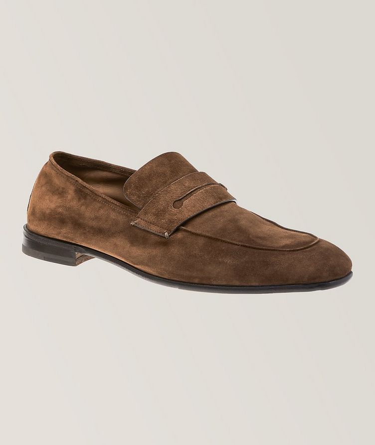 L'Asola Unconstructed Suede Penny Loafer image 0