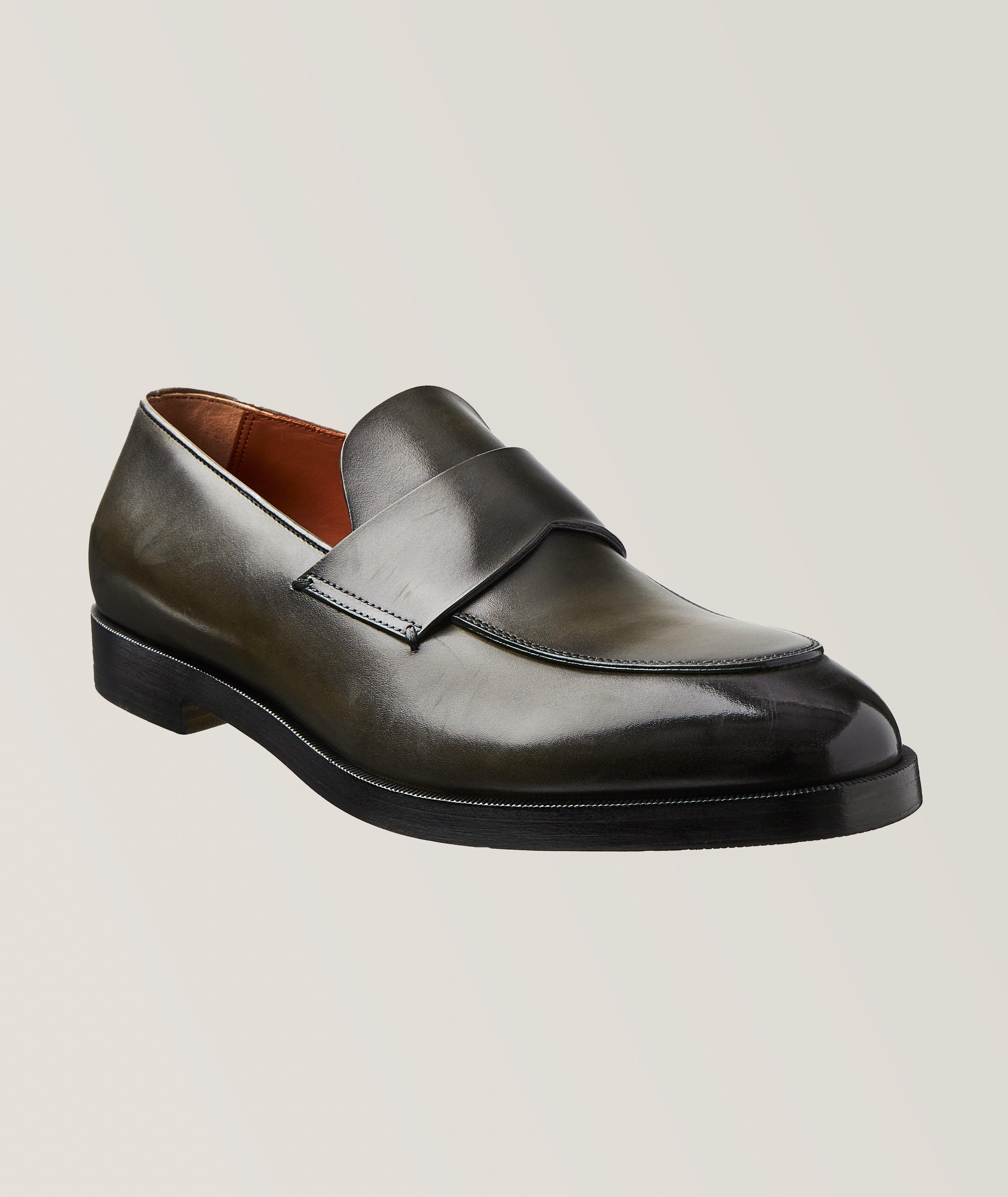 Torino Burnished Leather Banded Loafers image 0