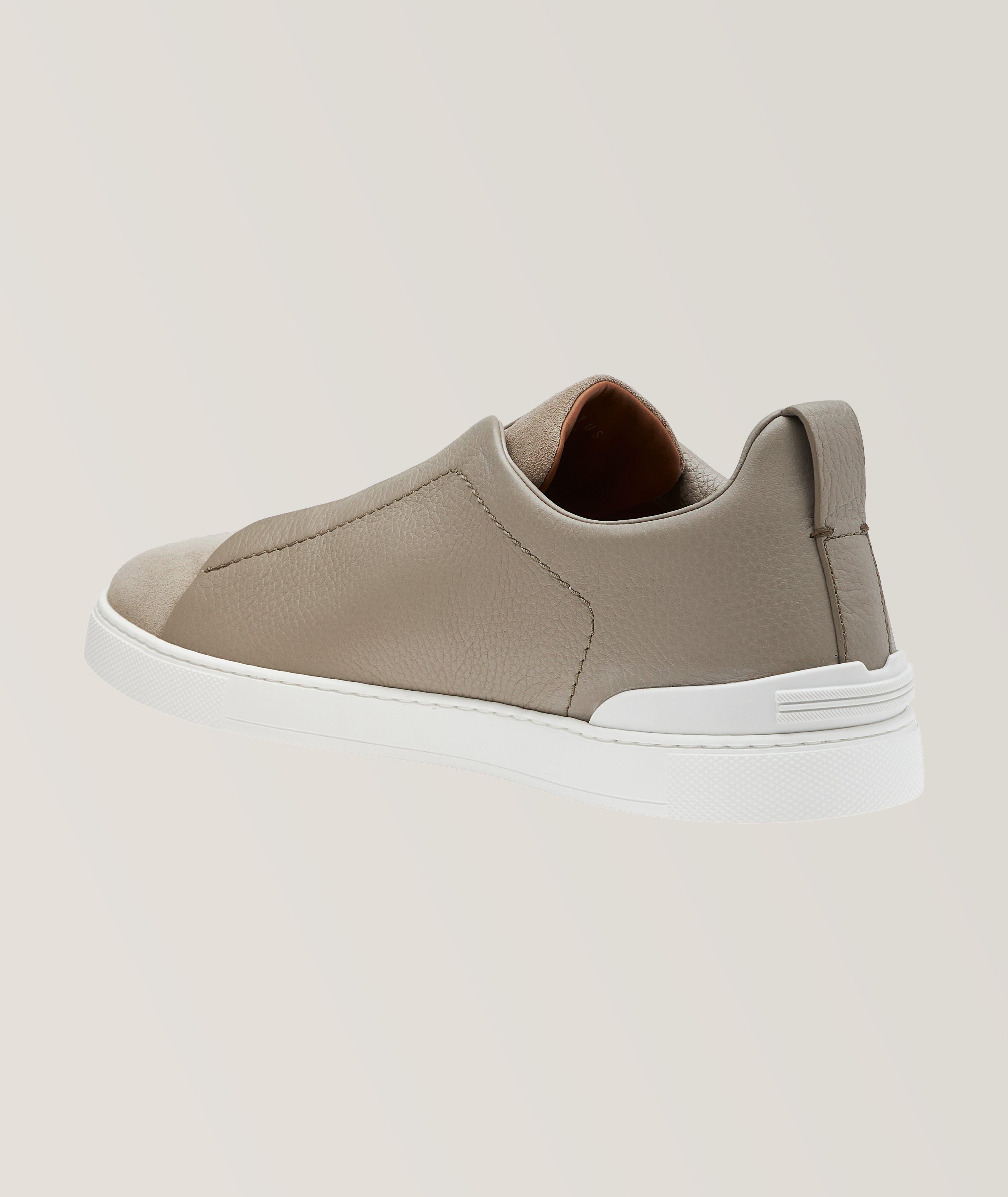 Triple Stitch Grain Leather Sneakers image 1