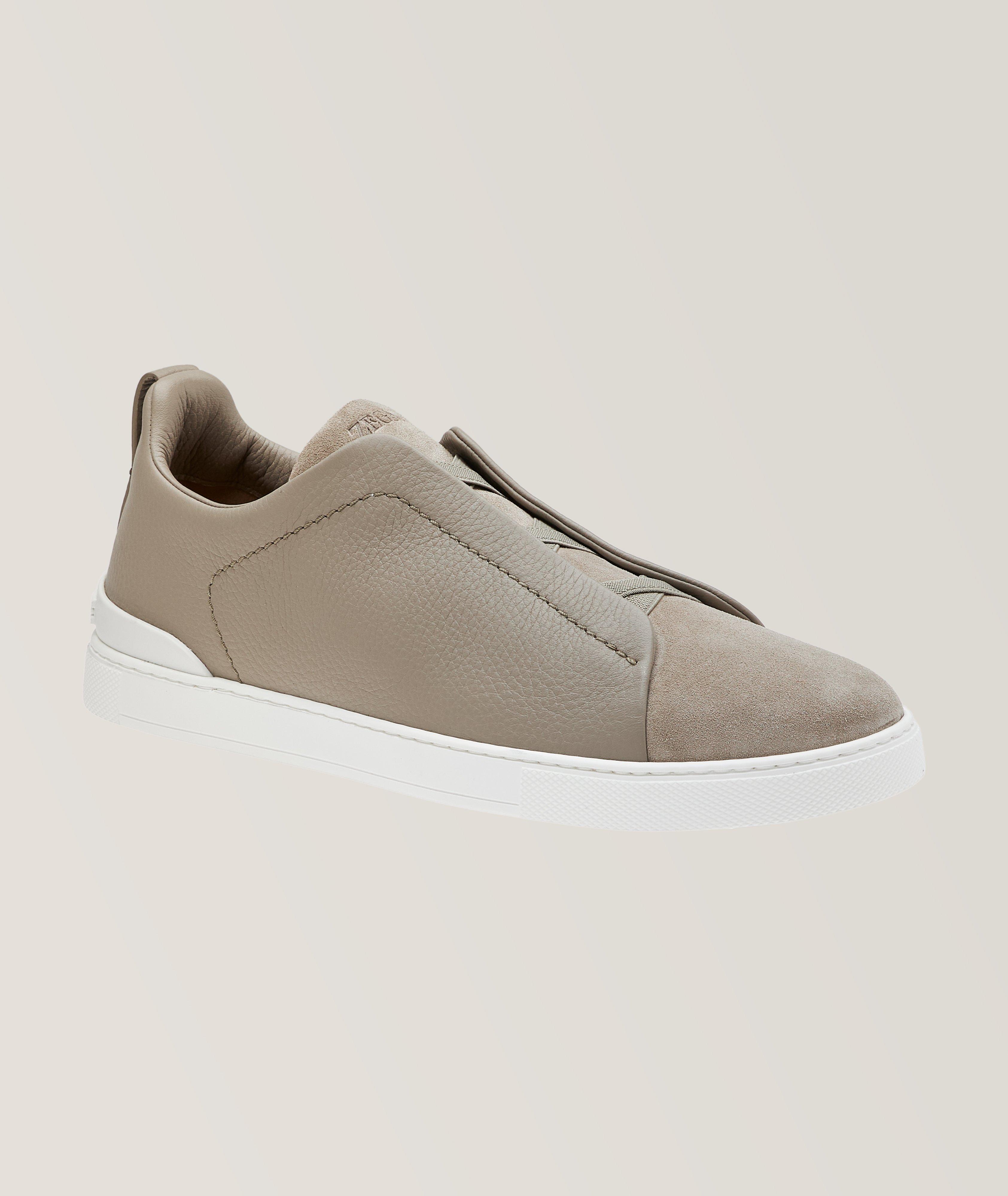 Triple Stitch Grain Leather Sneakers image 0