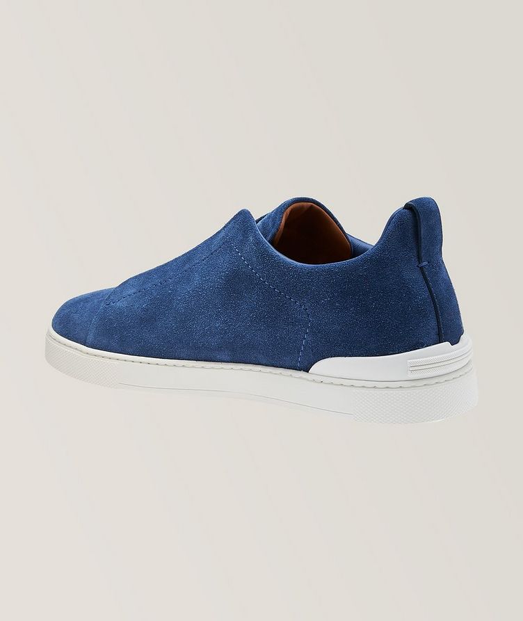 Triple Stitch Suede Slip-On Sneakers image 1