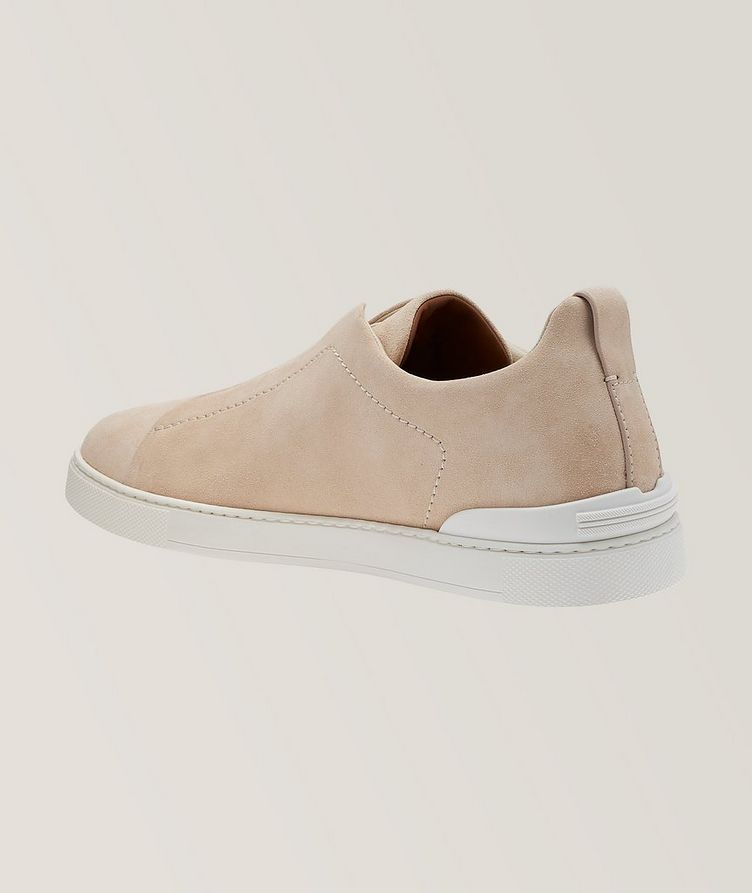 Triple Stitch Tonal Suede Slip-On Sneakers image 1