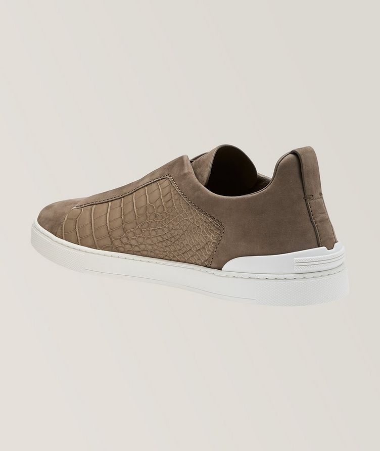 Triple Stitch Alligator Leather Sneakers image 1