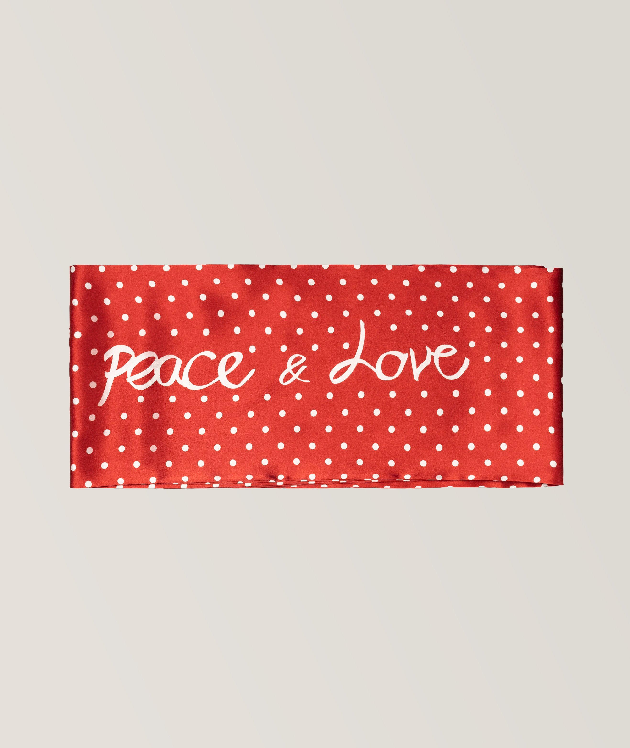 The Beatles Collection Peace & Love Silk Scarf image 2