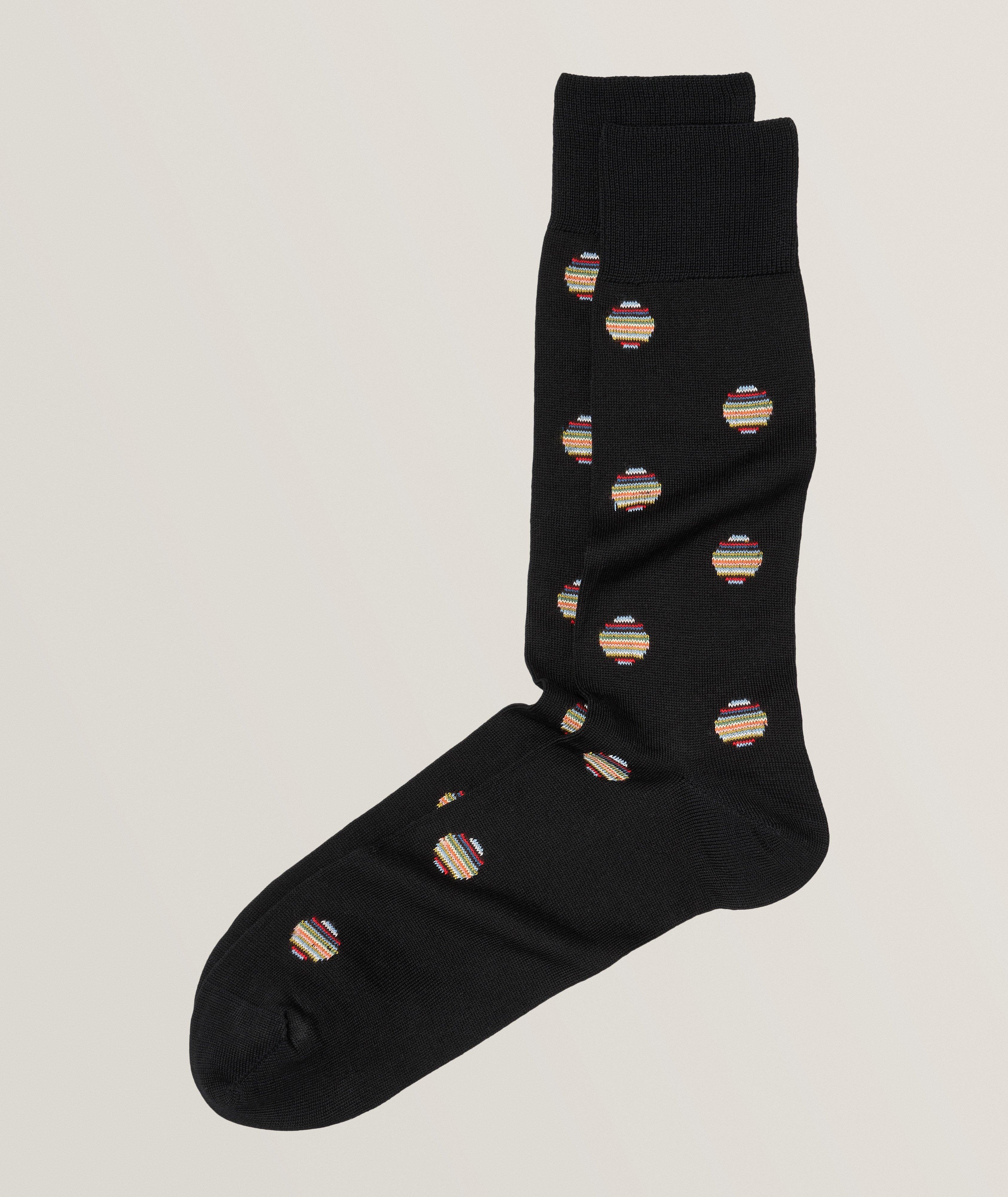 Signature Polka Dot Cotton-Blend Socks  image 0