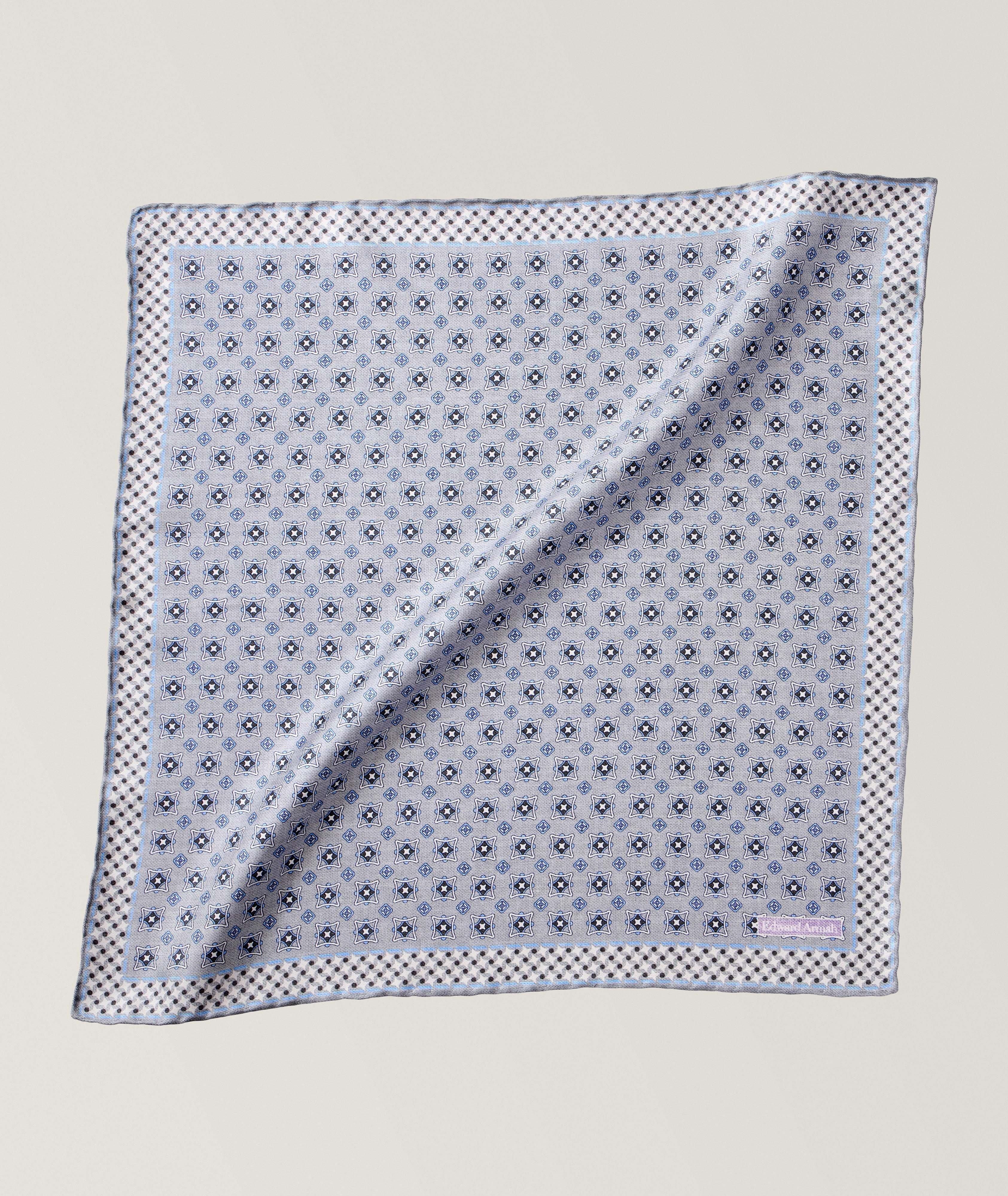 Neat Pattern Silk Pocket Square  image 0