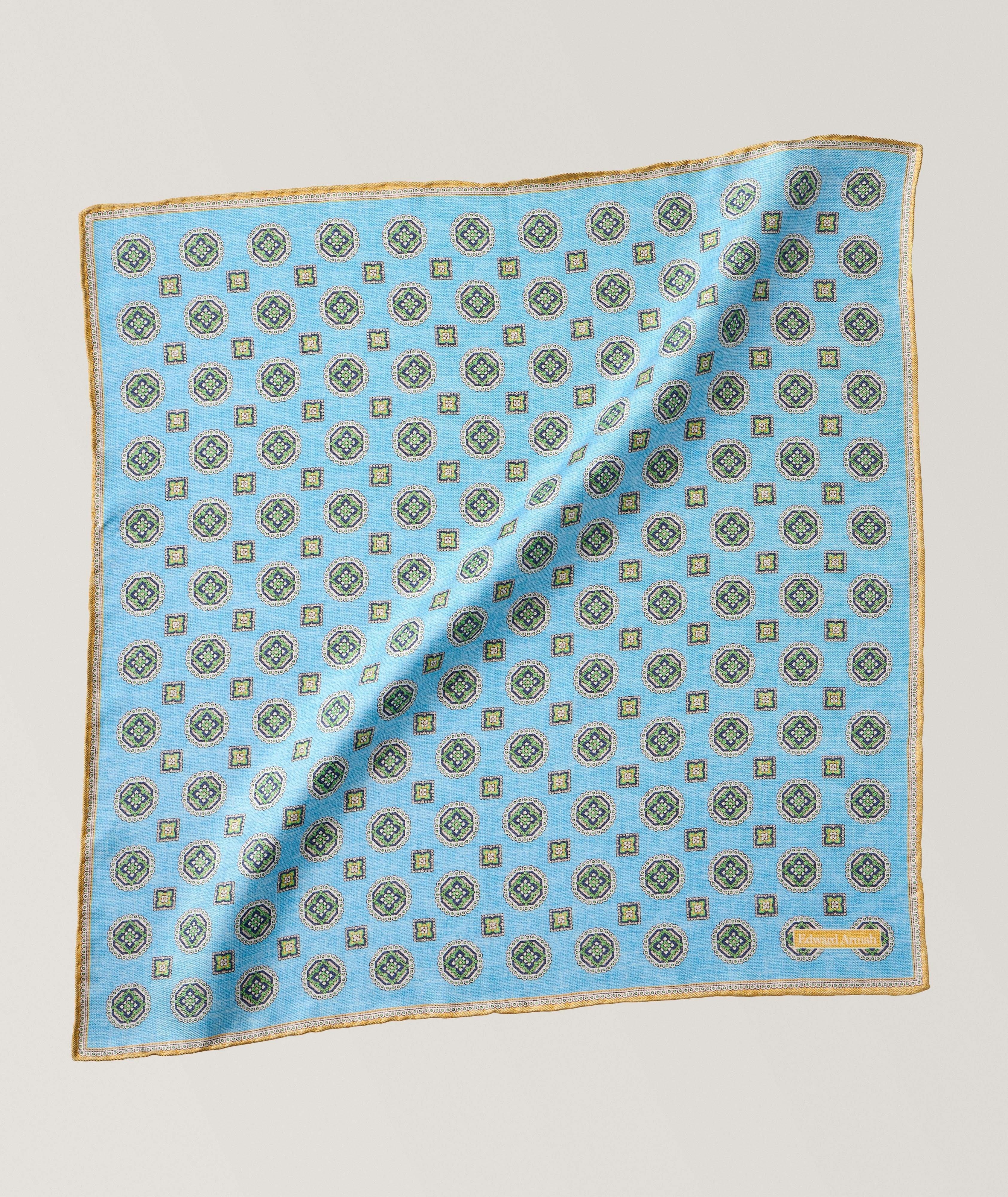 Medallion Silk Pocket Square image 0