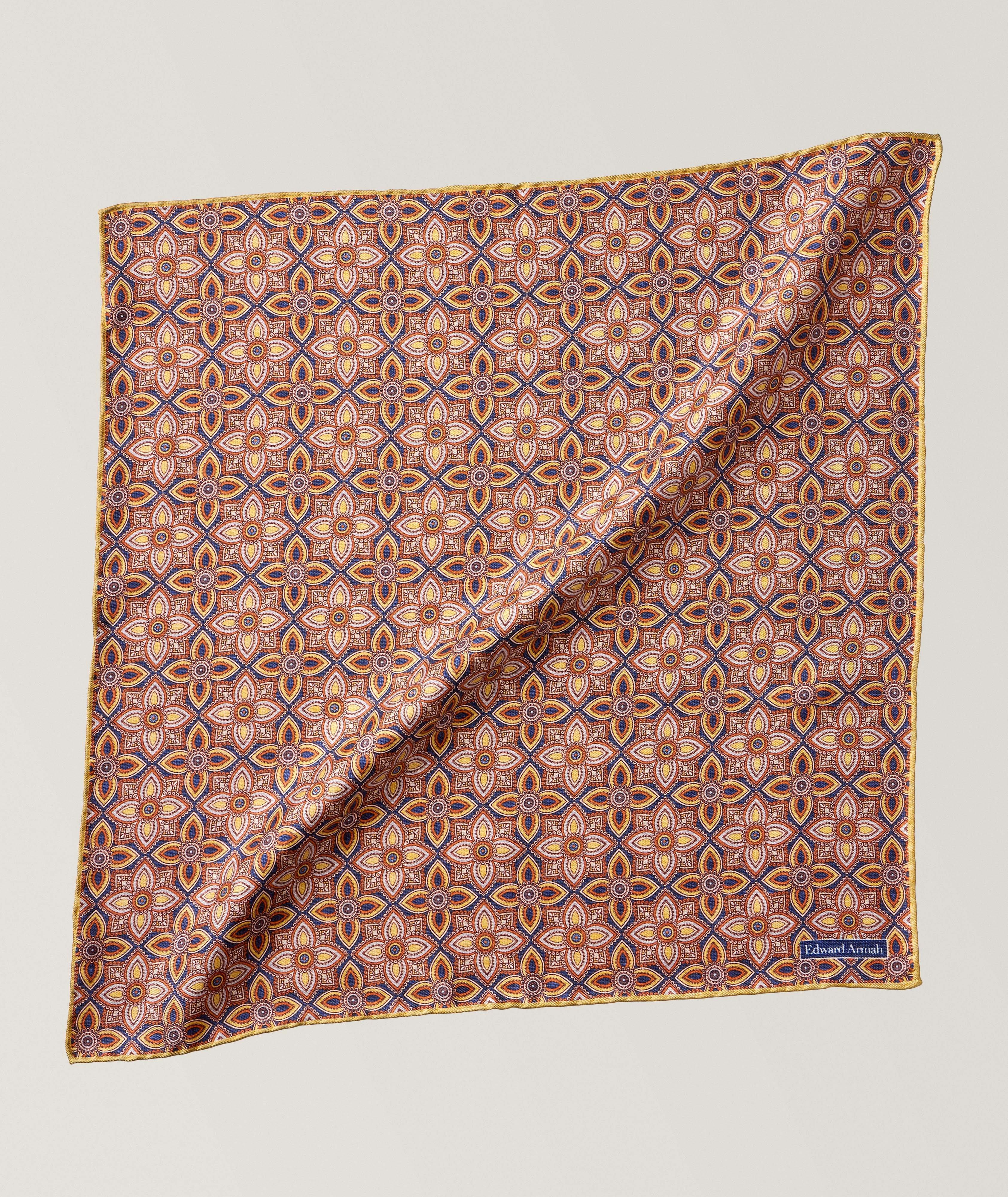 Medallion Silk Pocket Square image 0