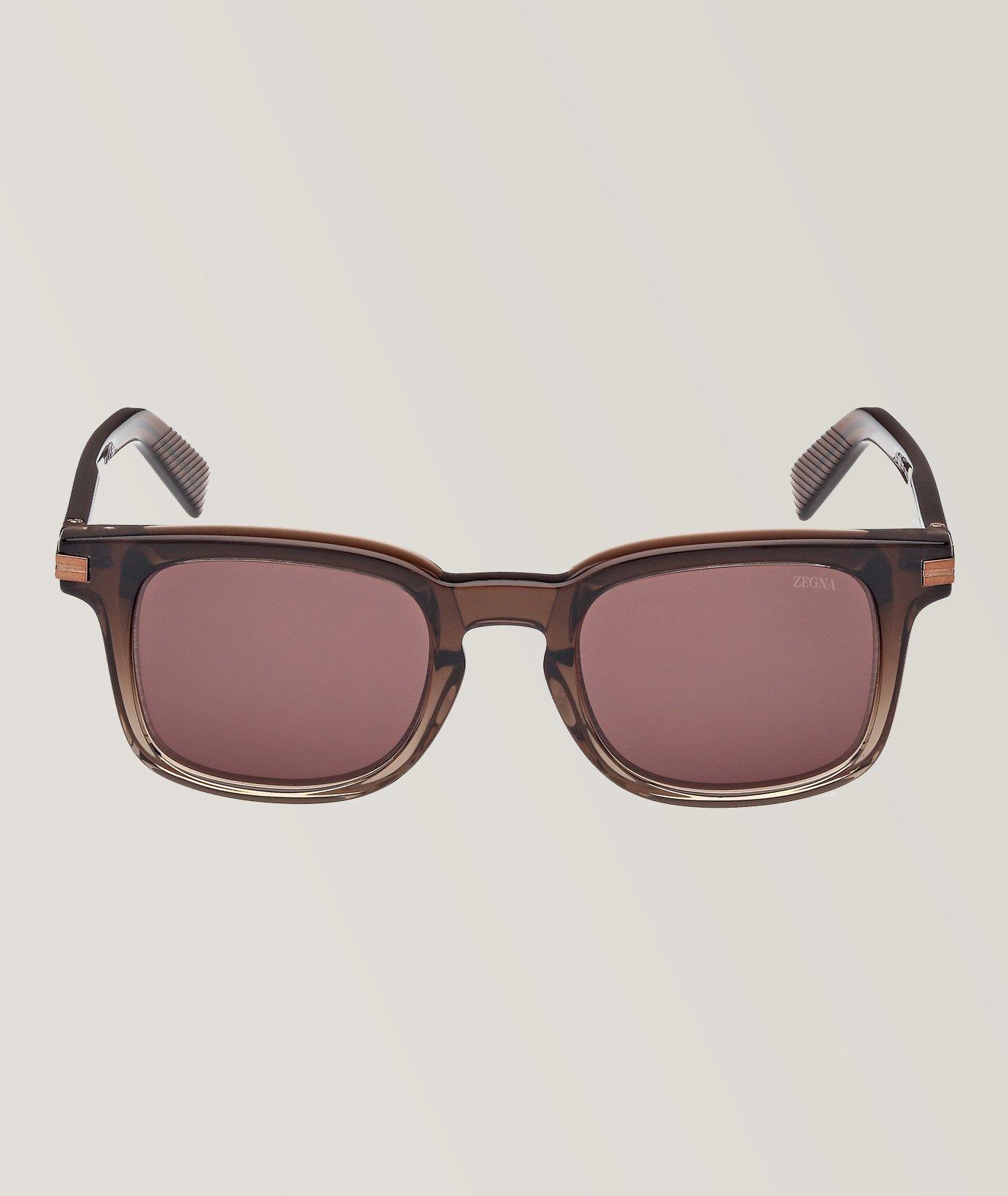 Transparent Acetate Square Sunglasses image 1