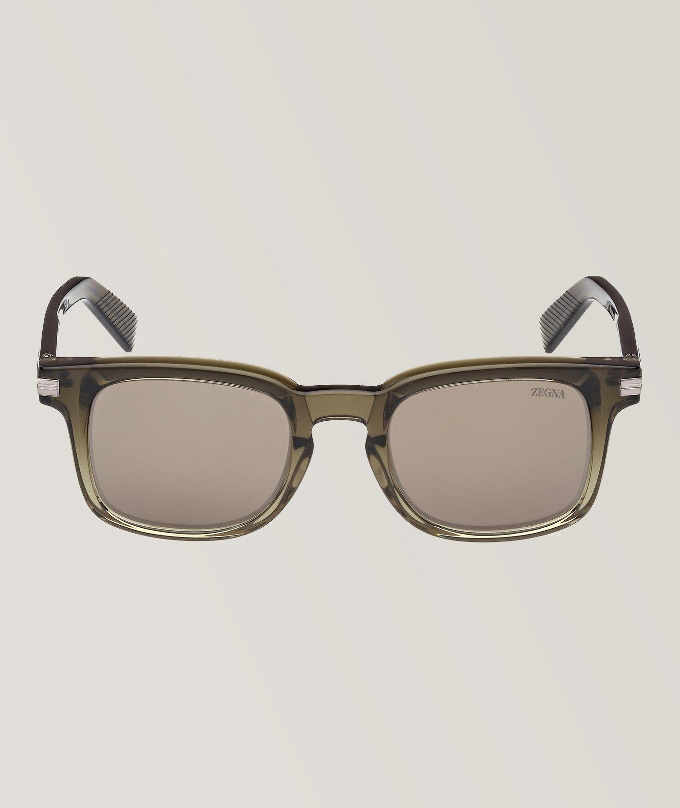Transparent Acetate Square Sunglasses image 1