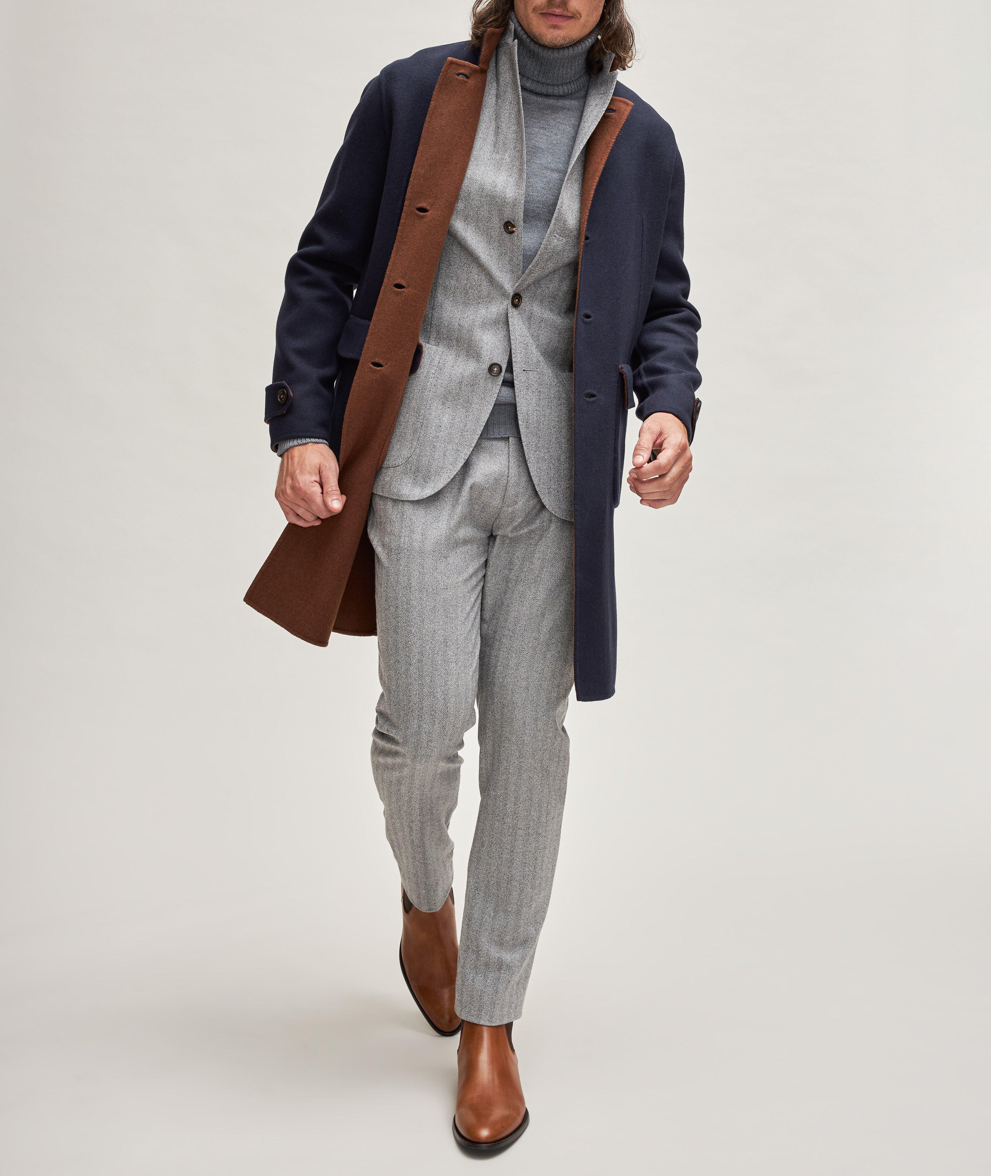 Eleventy Reversible Wool Overcoat | Coats | Harry Rosen