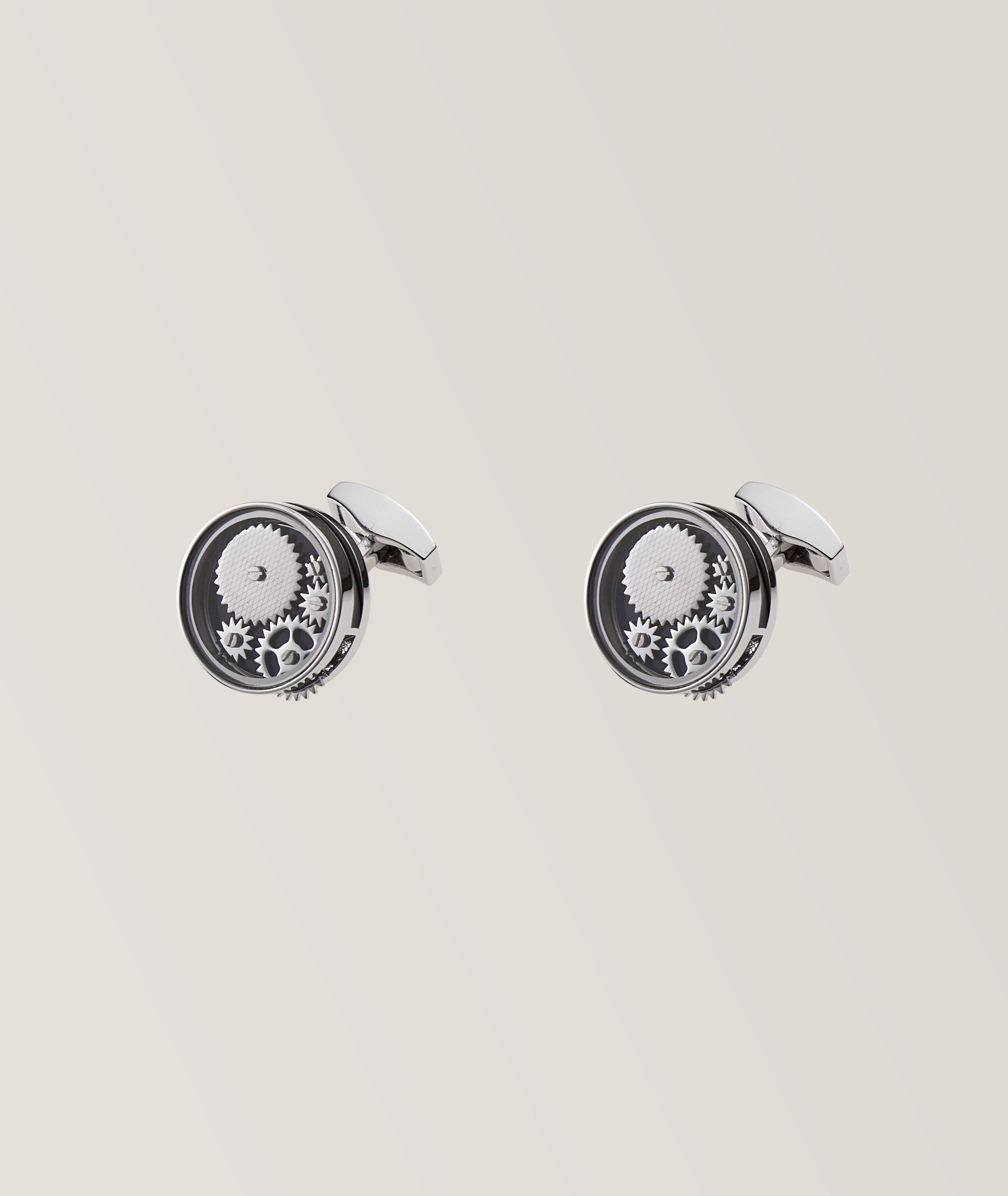 Palladium-Plated Carousel Gear Nuovo Cufflinks image 0