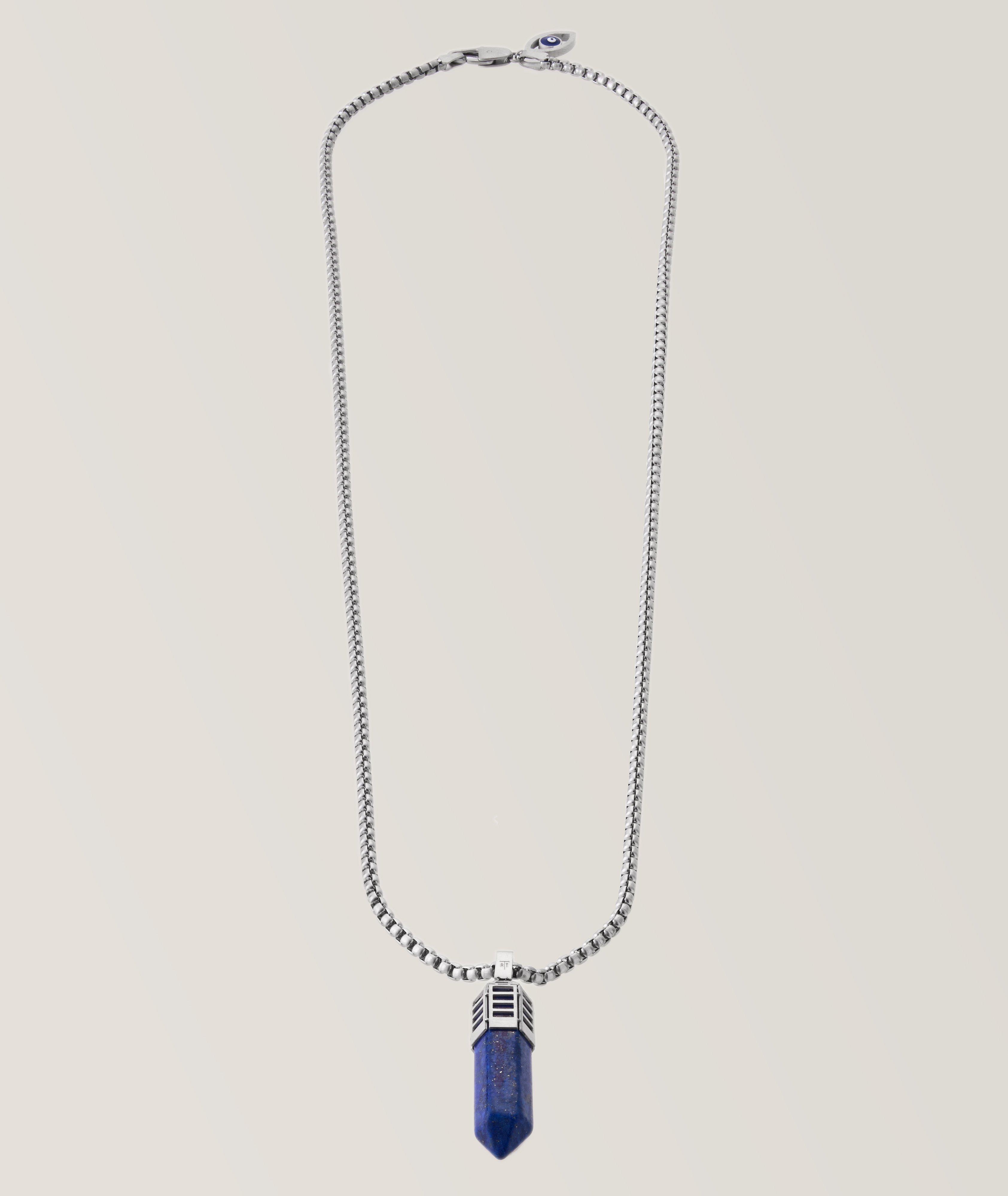 Collier à pendentif en lapis-lazuli image 0