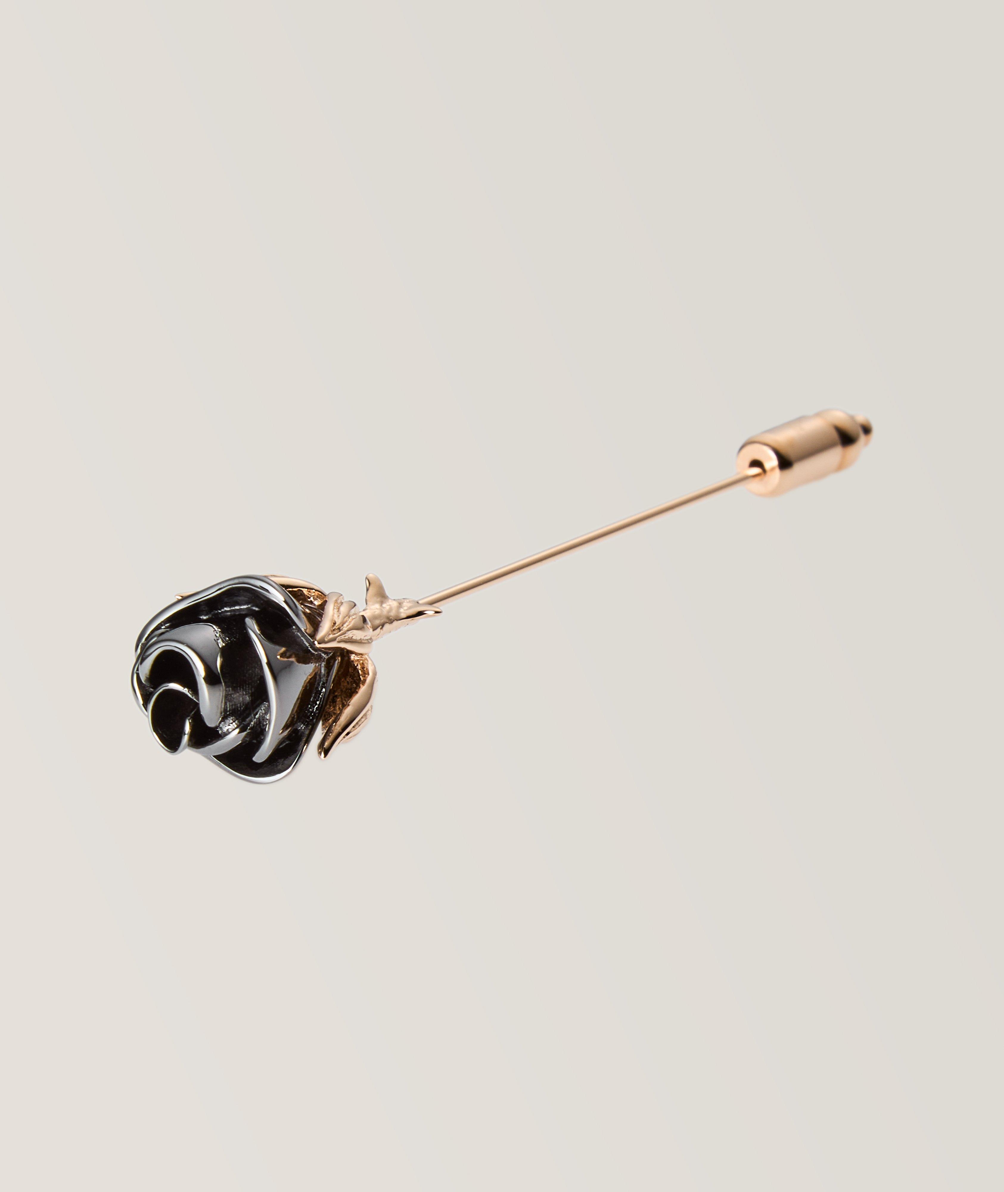 Tateossian Rose Long Lapel Pin