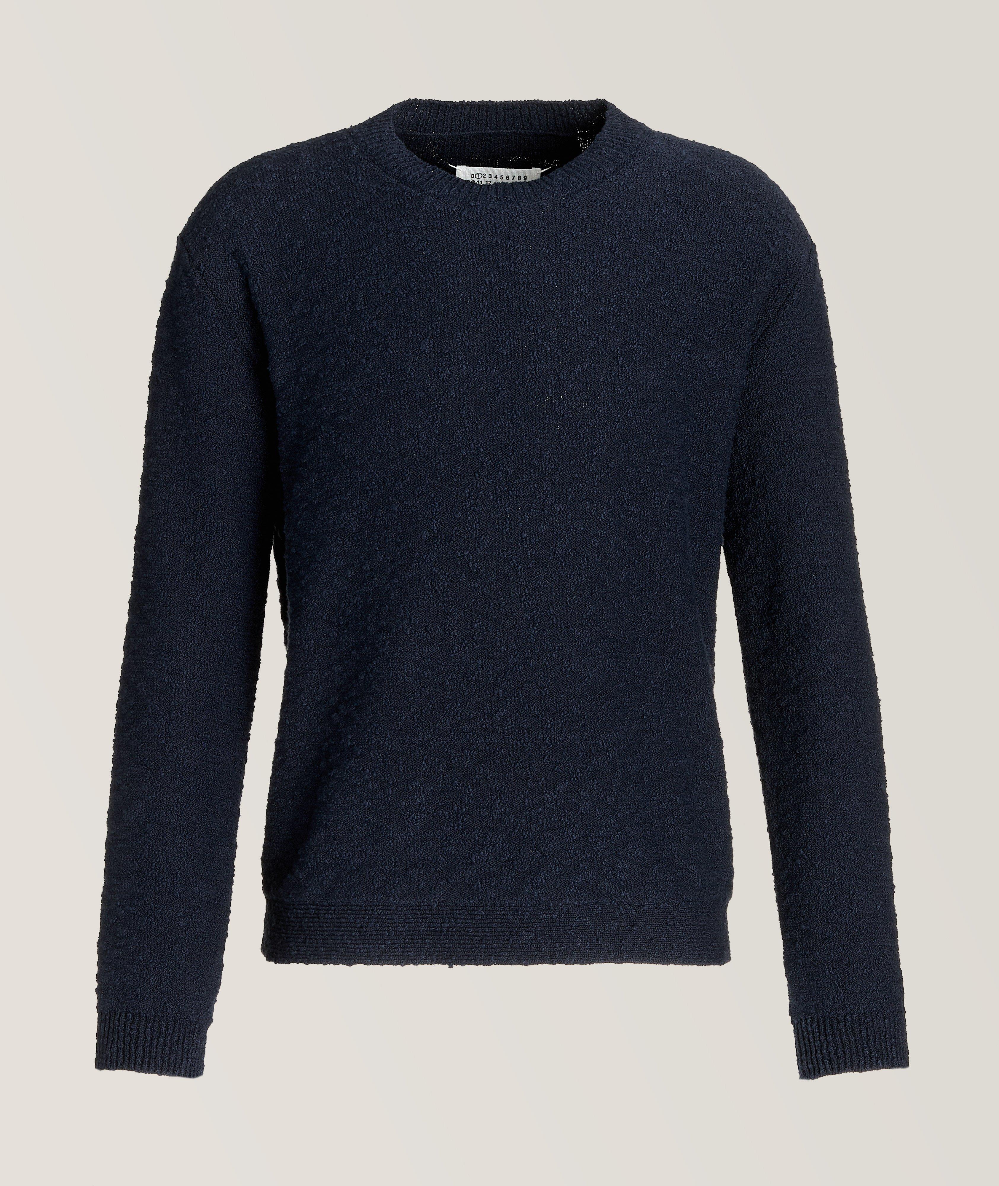 Boucle Cotton-Blend Knit Sweater