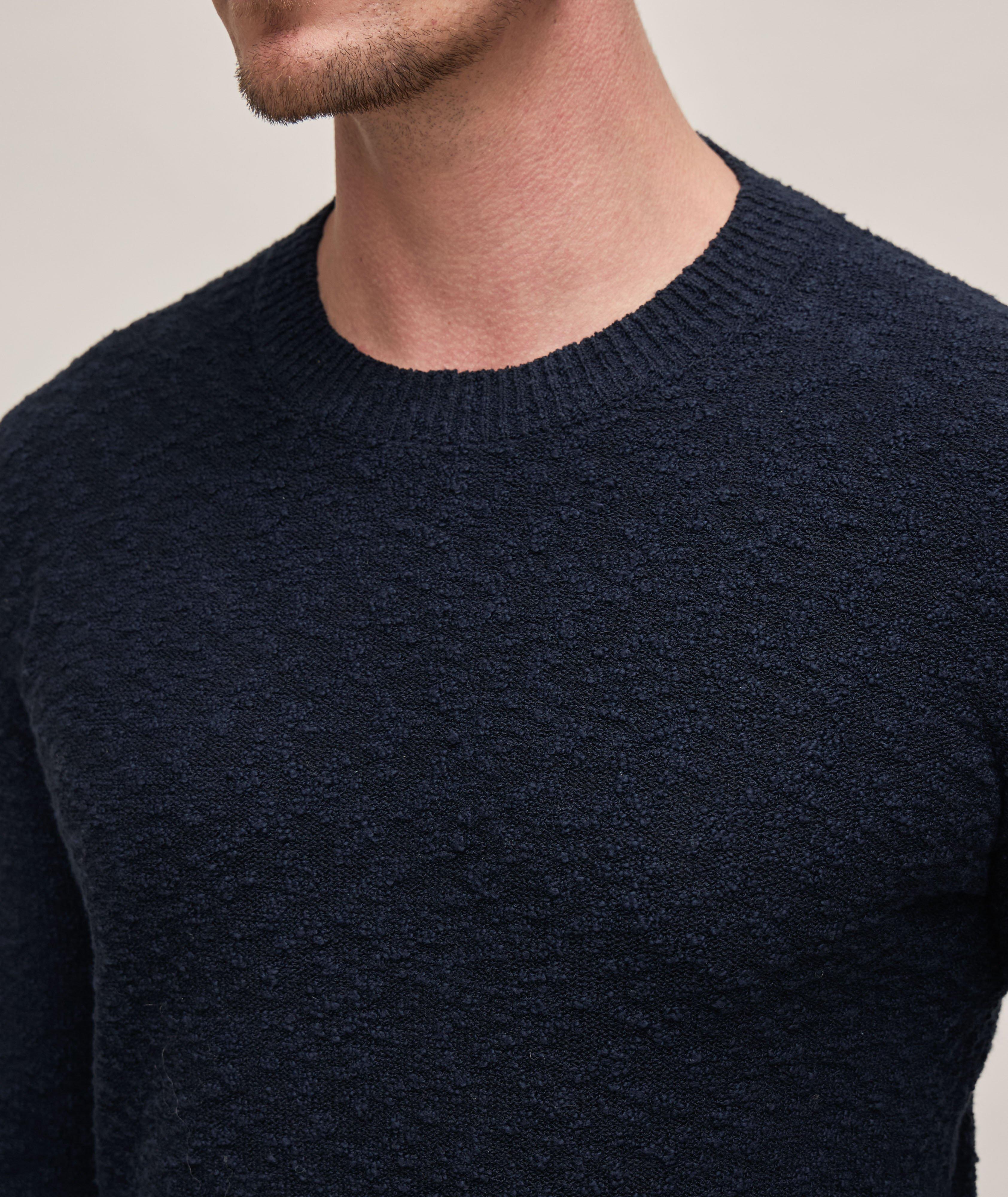 Boucle Cotton-Blend Knit Sweater