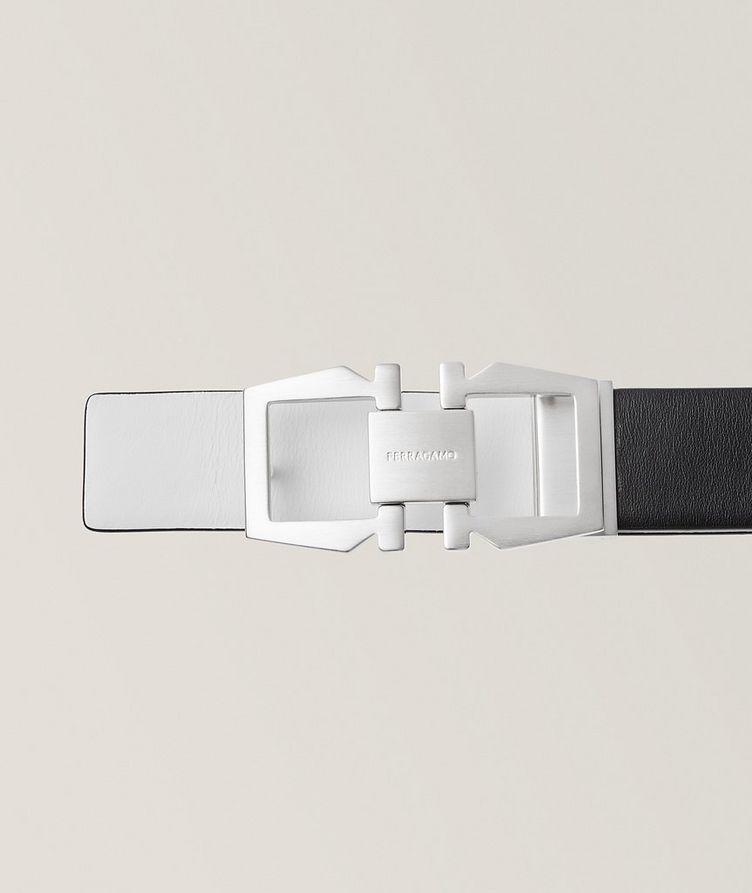 Reversible Polished Leather Pin-Buckle Belt  image 1
