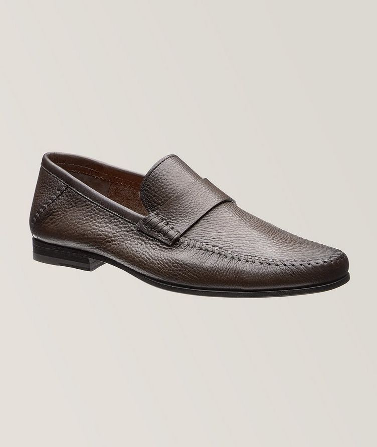 Grain Leather Flex Band Loafers image 0