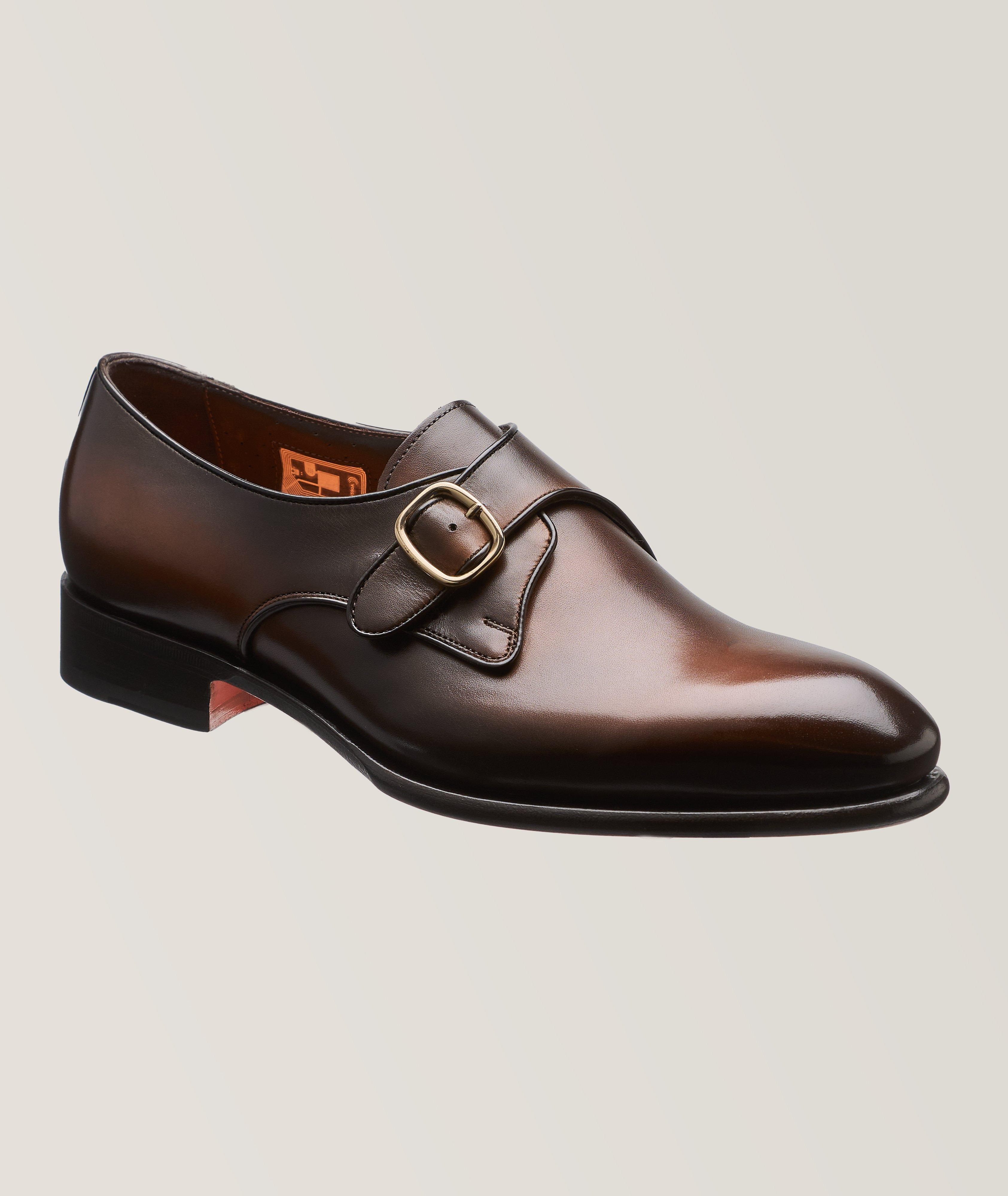 Carter Burnished Leather Monkstraps