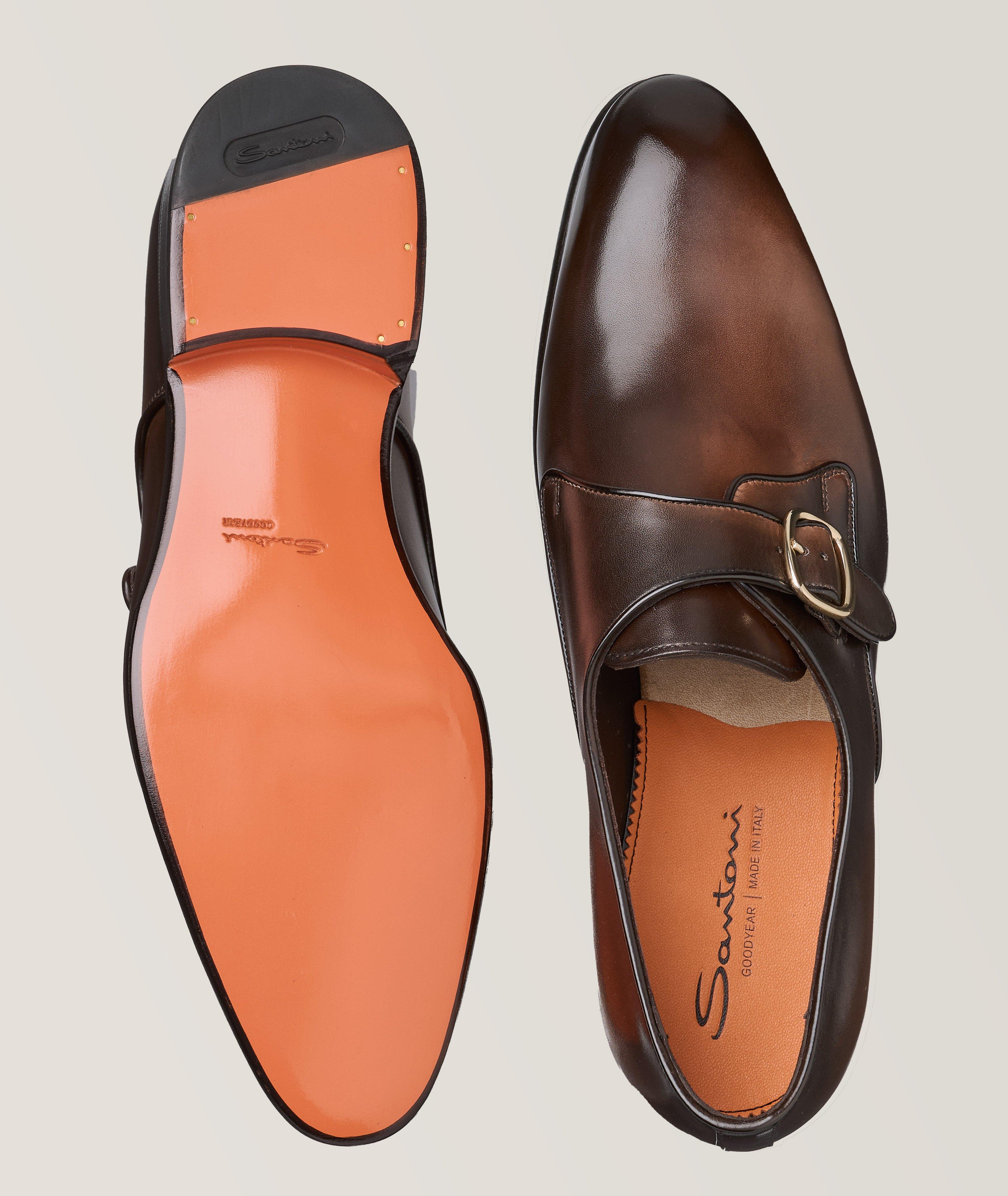 Carter Burnished Leather Monkstraps