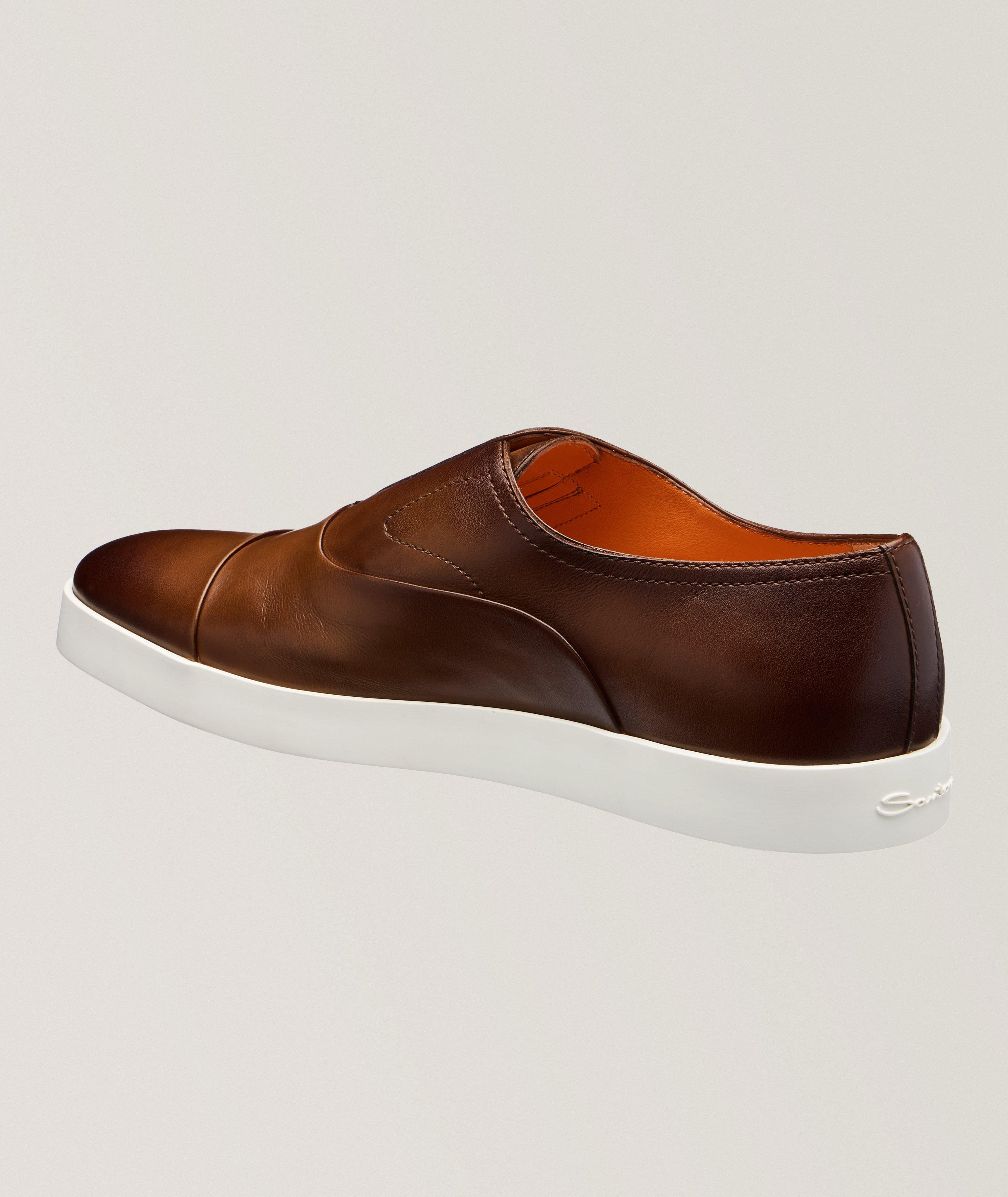 Atlantis Cap Toe Leather Slip-On Sneakers image 3