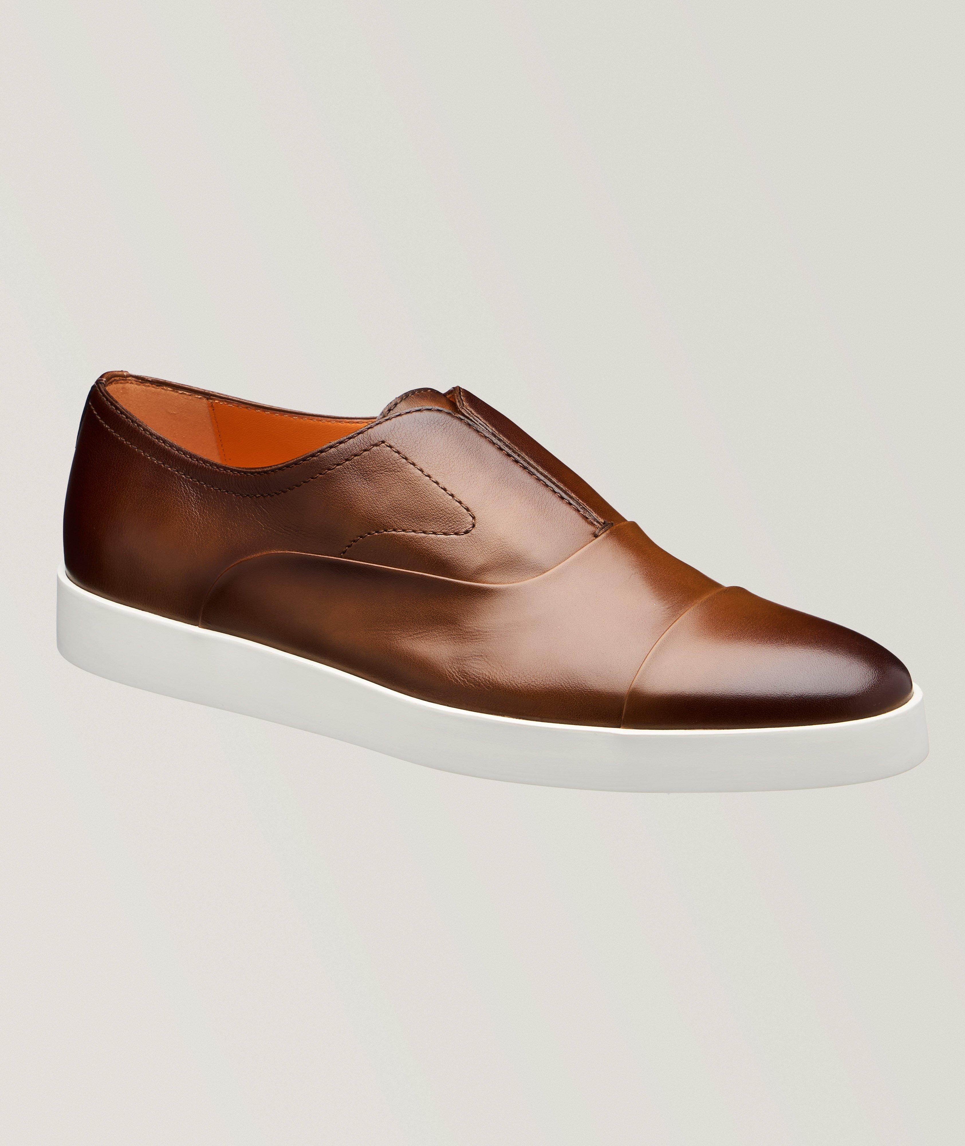 Atlantis Cap Toe Leather Slip-On Sneakers image 0