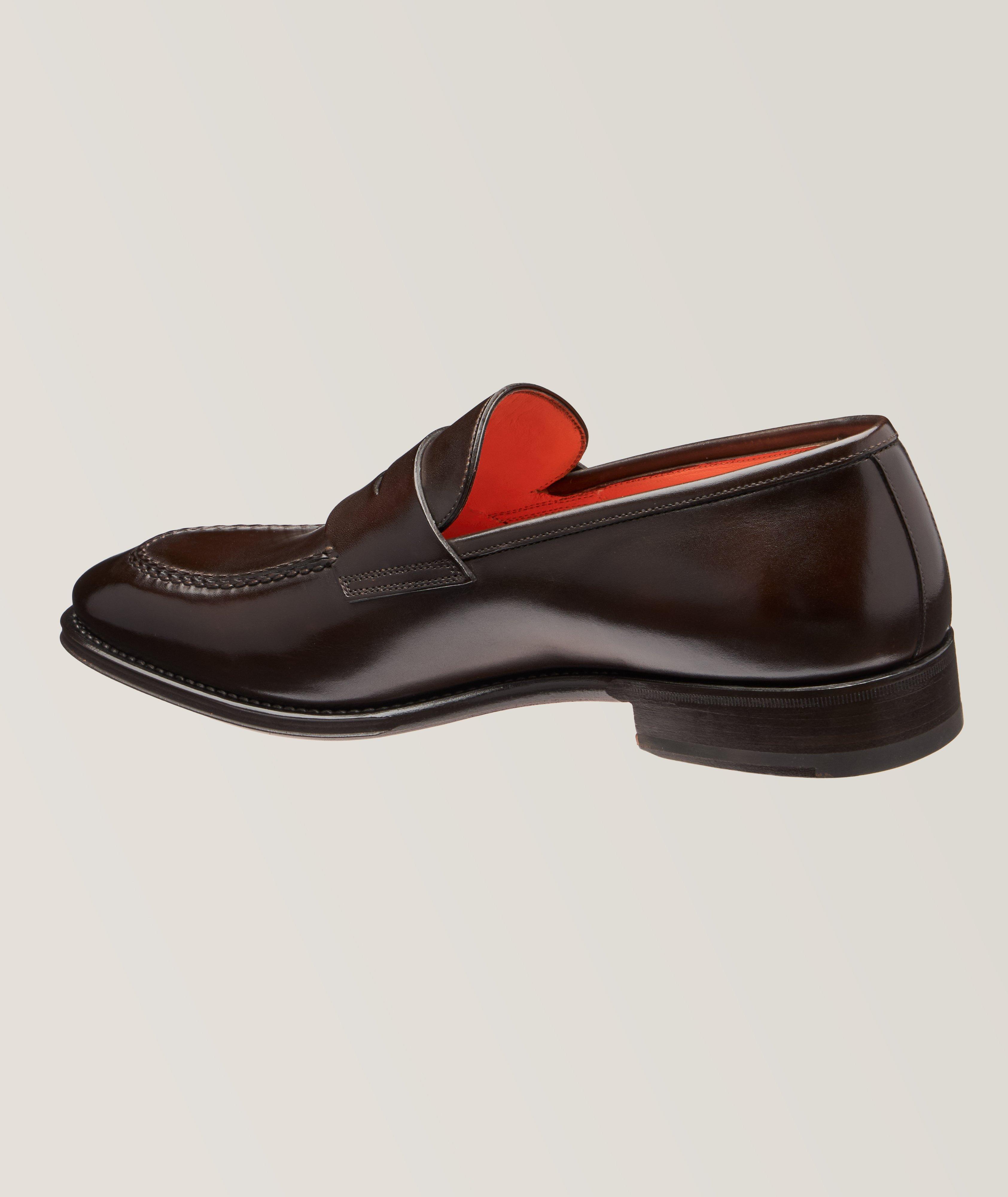 Duke Burnished Leather Penny Loafers image 1