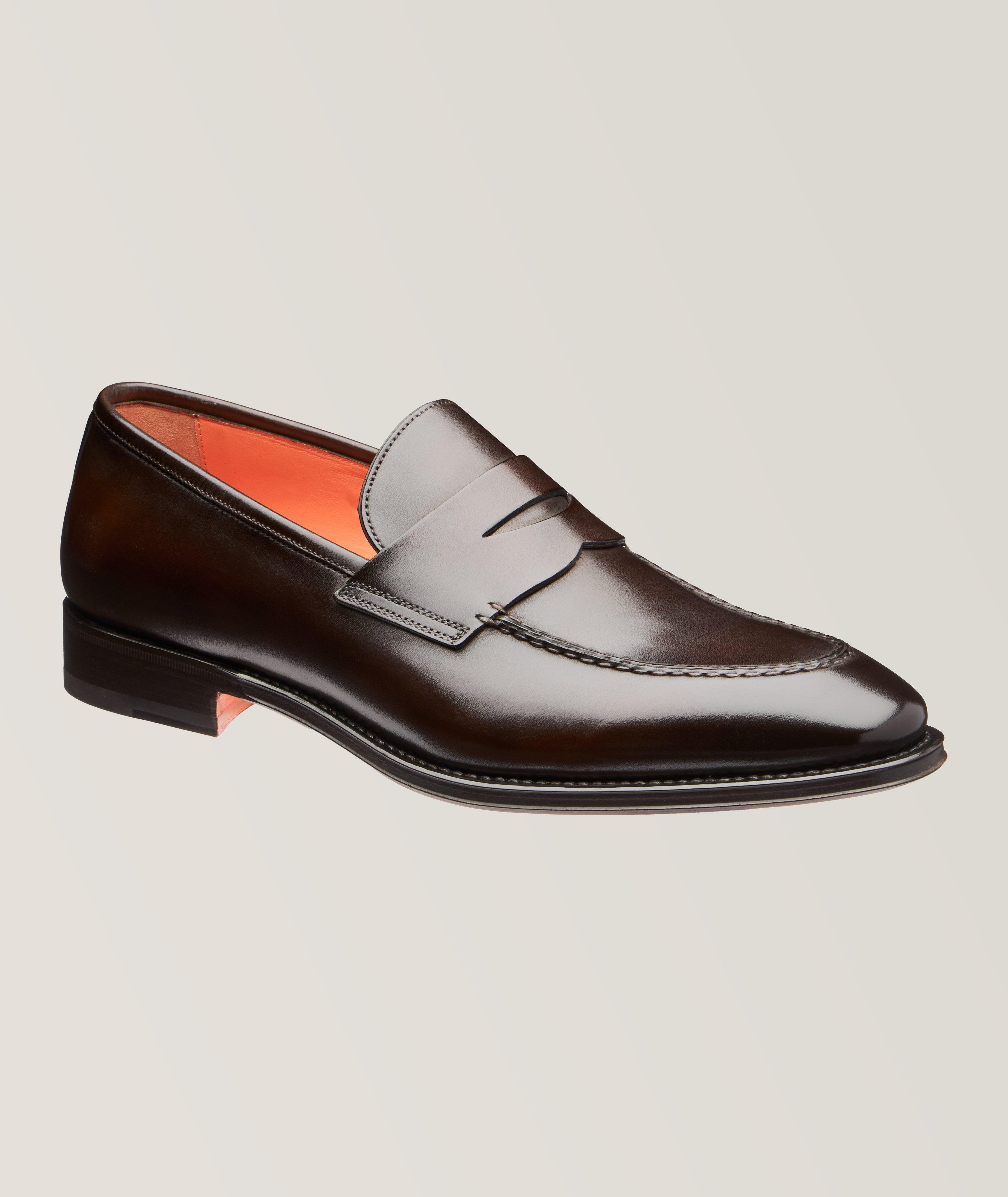 Duke Burnished Leather Penny Loafers image 0