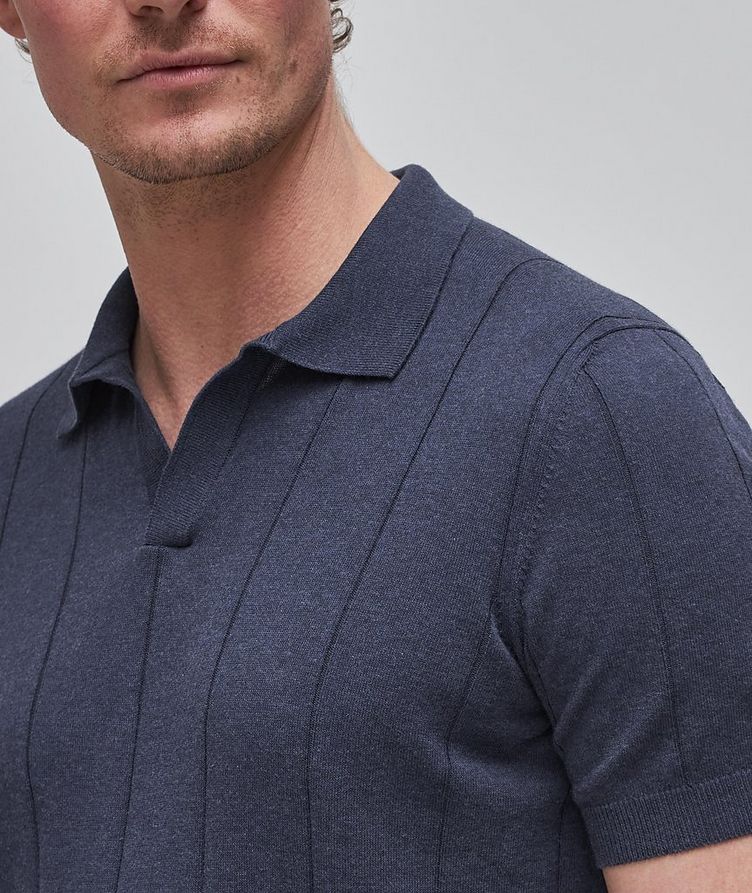 Cotton Dropstitch Knitted Polo image 3