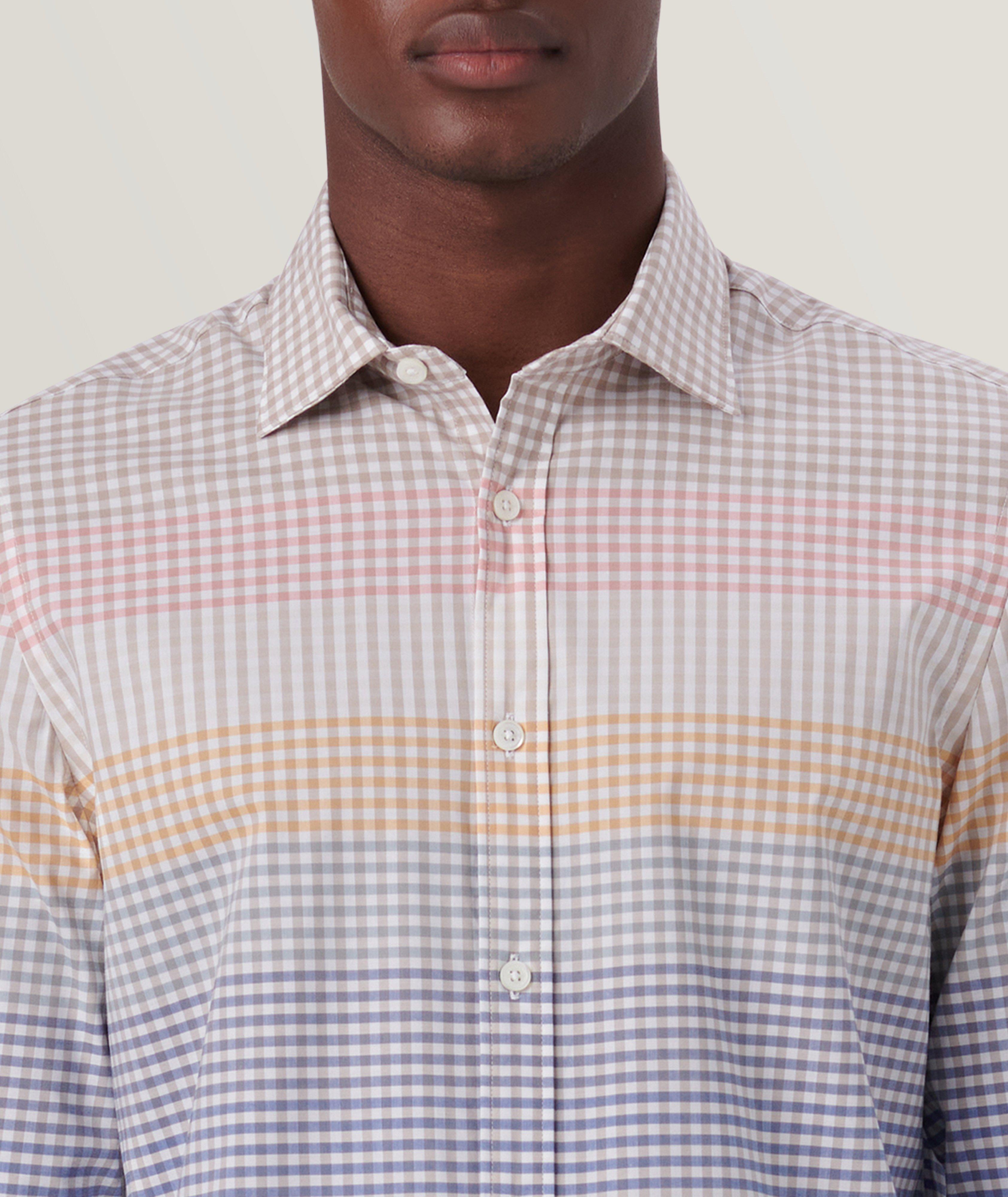 Julian Gingham Check Stretch-Cotton Sport Shirt image 1