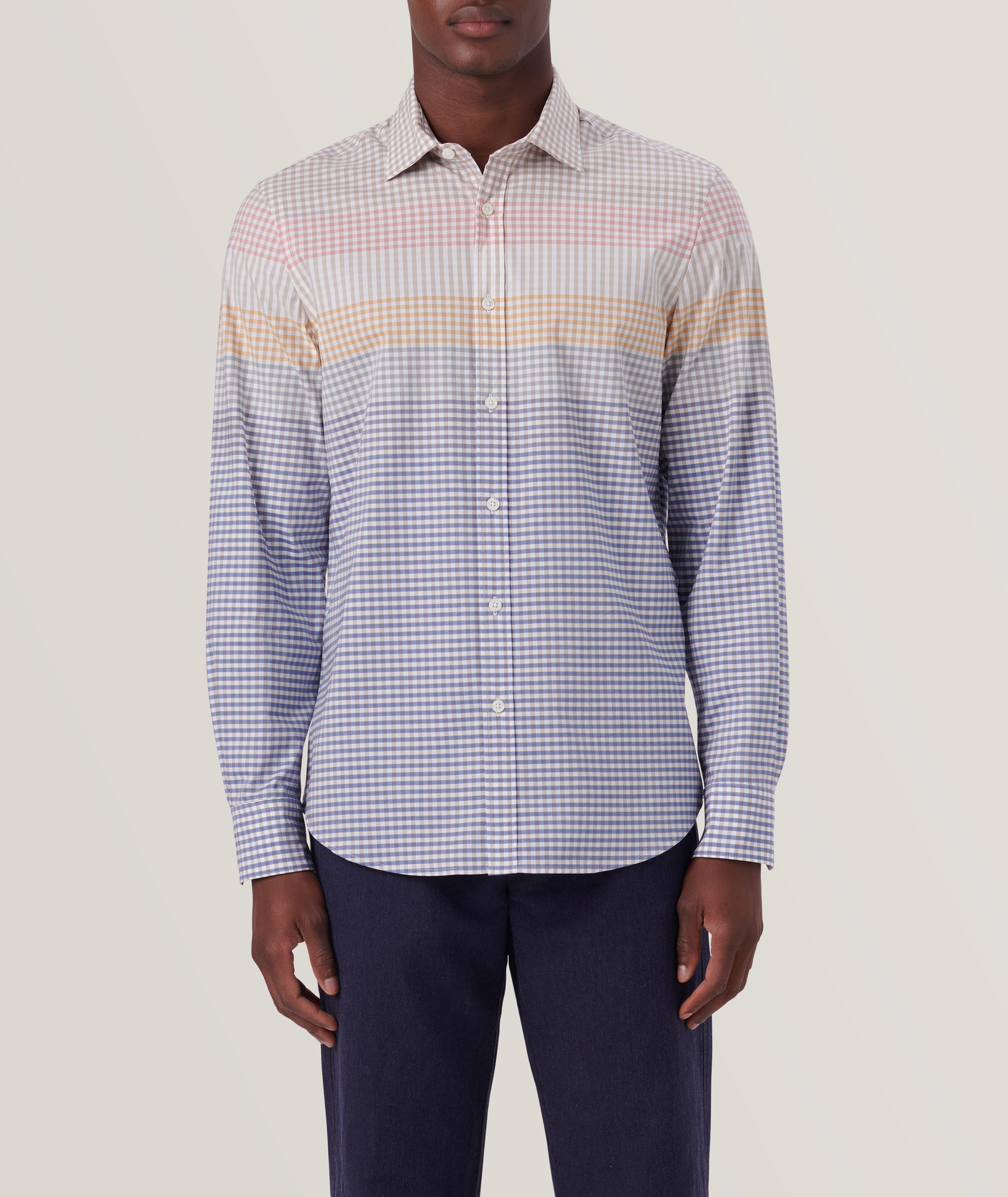Julian Gingham Check Stretch-Cotton Sport Shirt image 2
