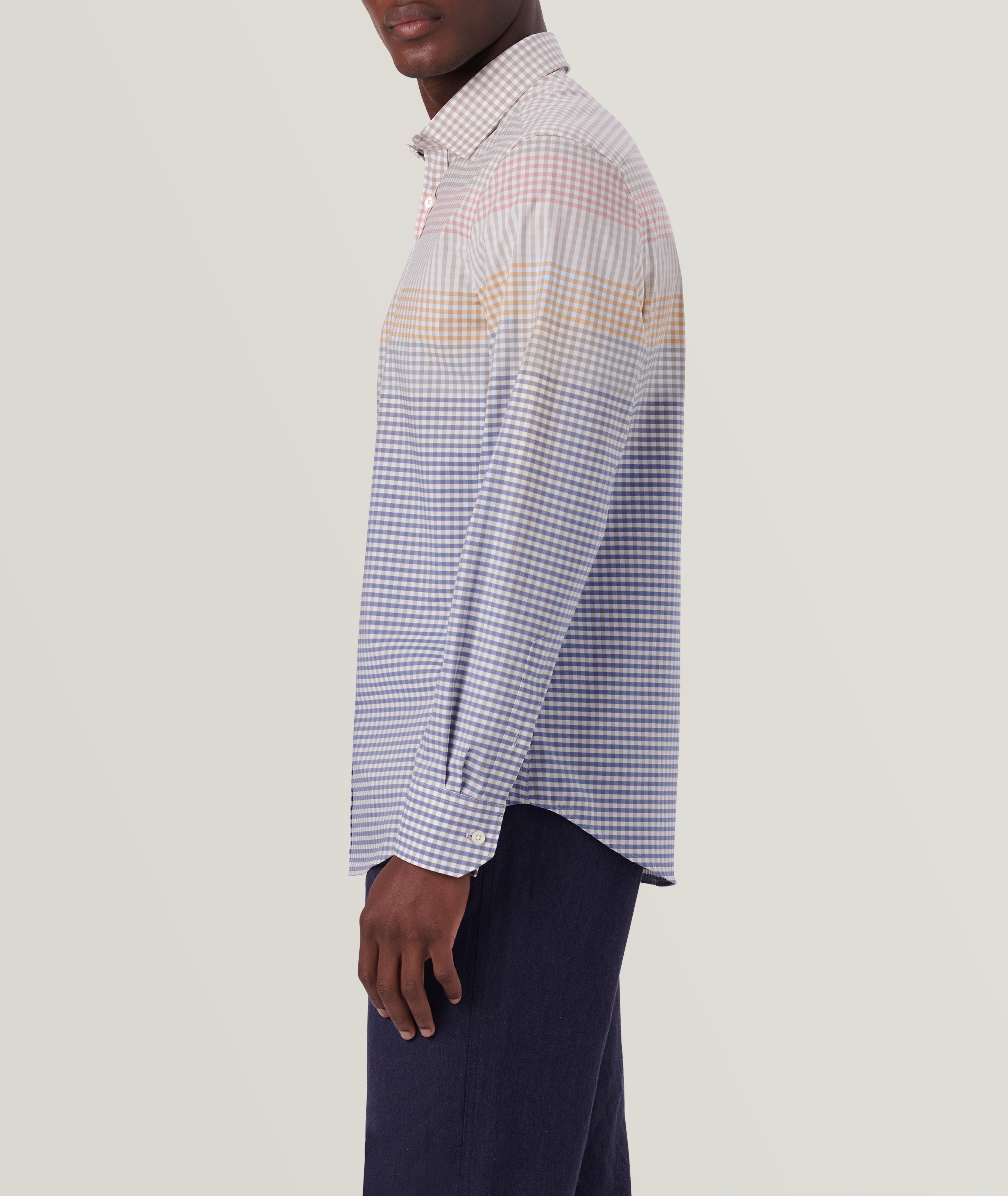 Julian Gingham Check Stretch-Cotton Sport Shirt image 3