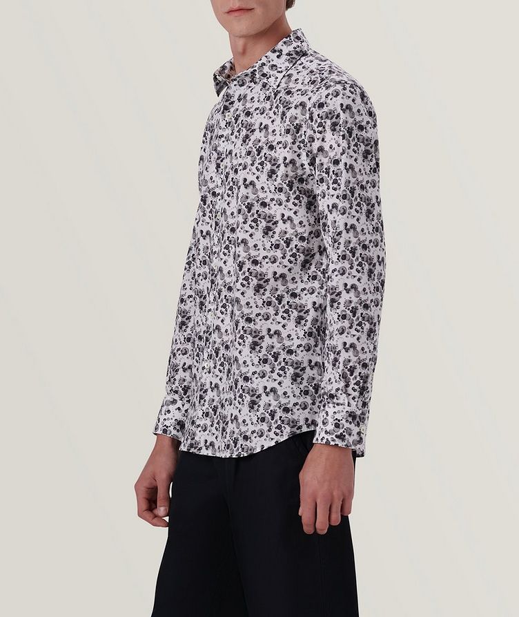 Julian Bubbles Pattern Stretch-Cotton Sport Shirt image 3