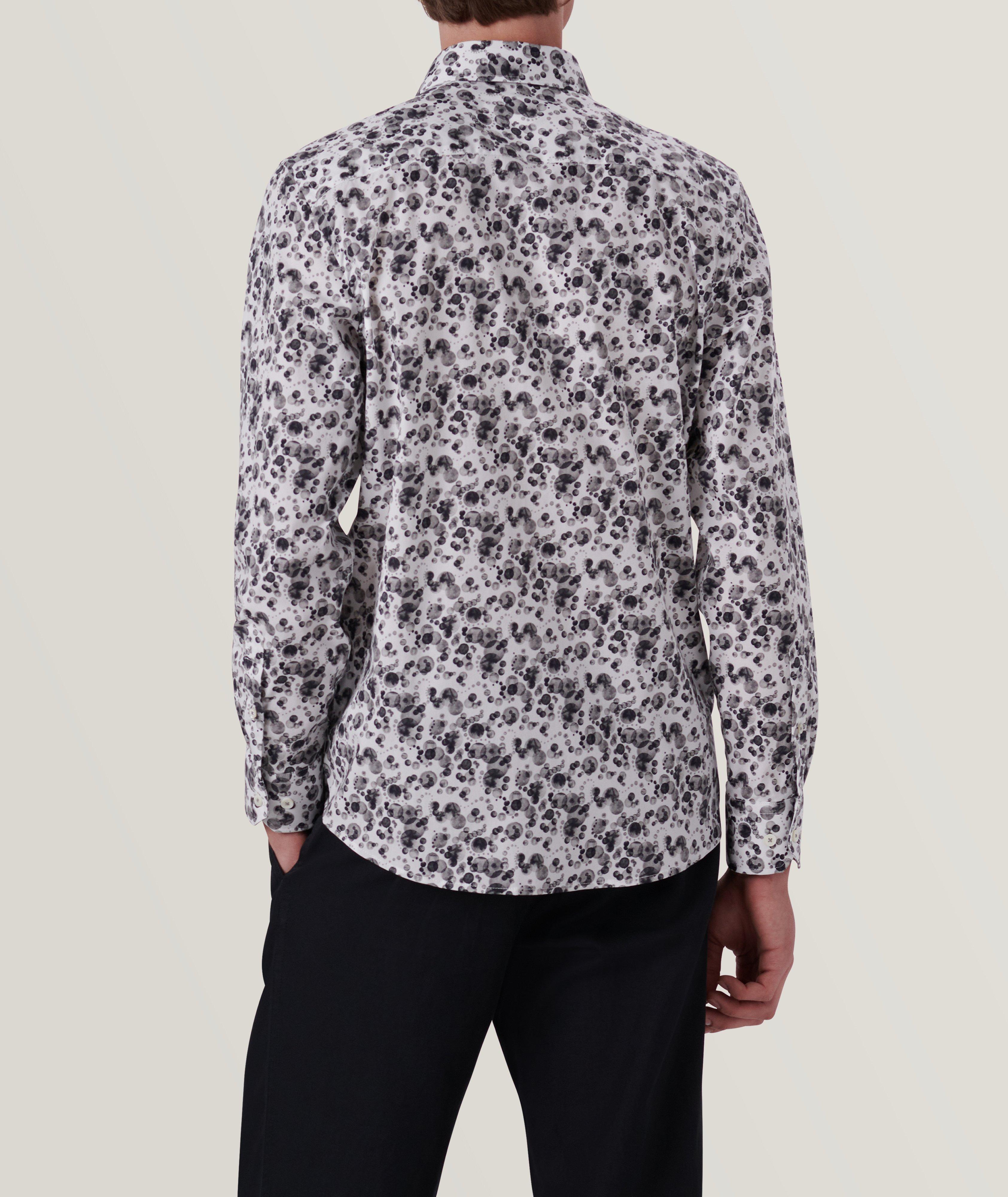Julian Bubbles Pattern Stretch-Cotton Sport Shirt image 4