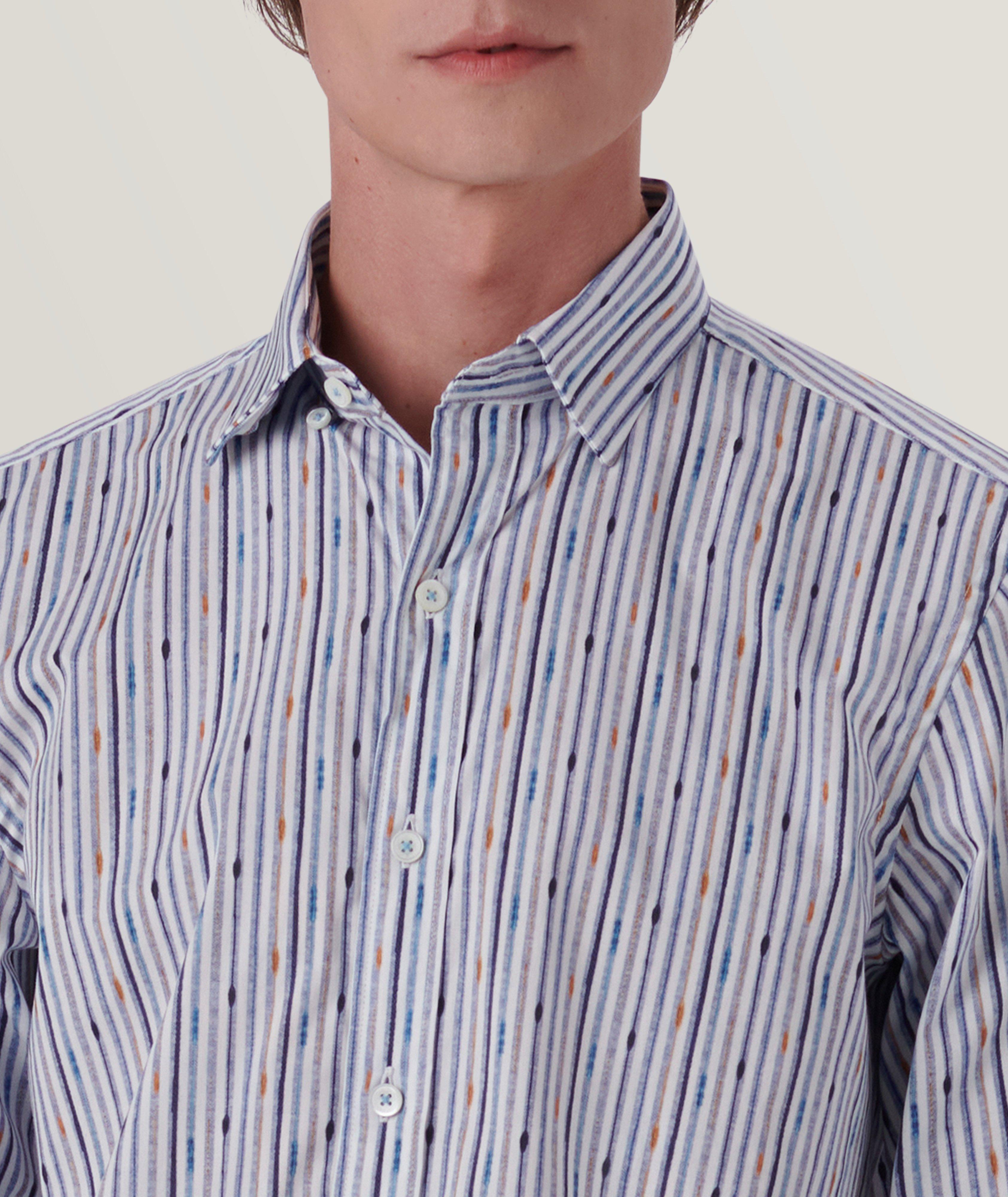 Karl Striped Stretch-Cotton Sport Shirt image 1