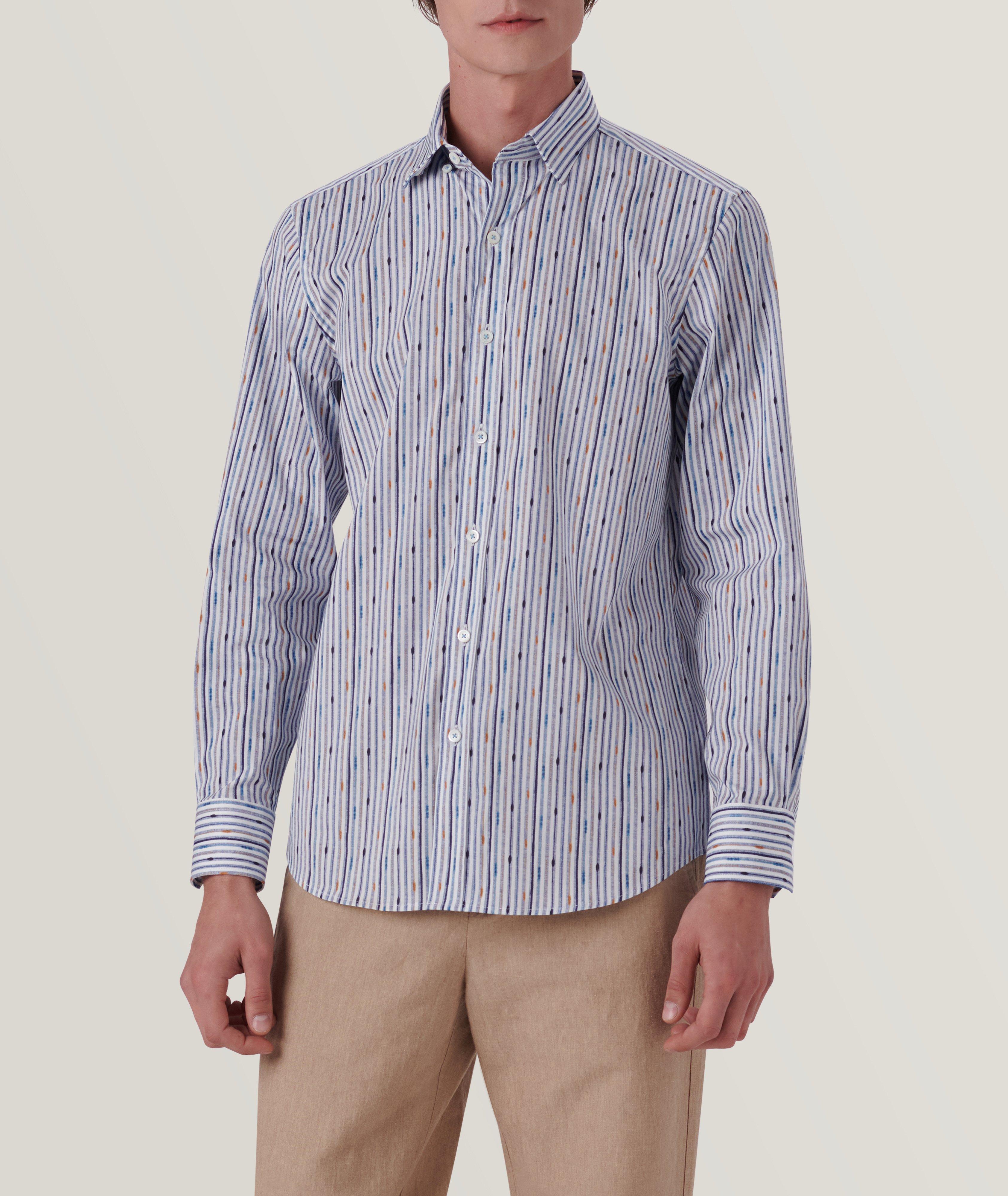 Karl Striped Stretch-Cotton Sport Shirt image 2