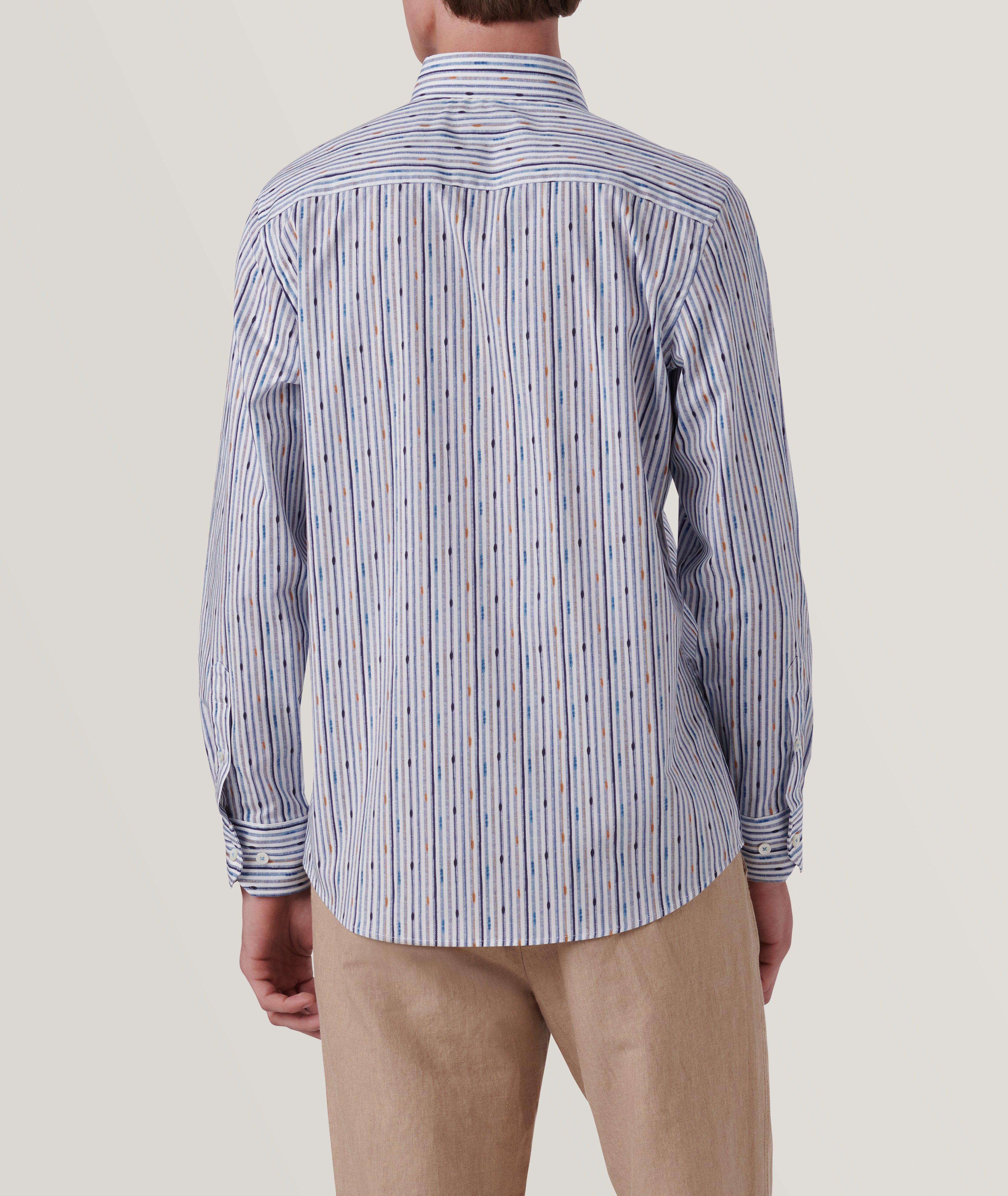 Karl Striped Stretch-Cotton Sport Shirt image 4