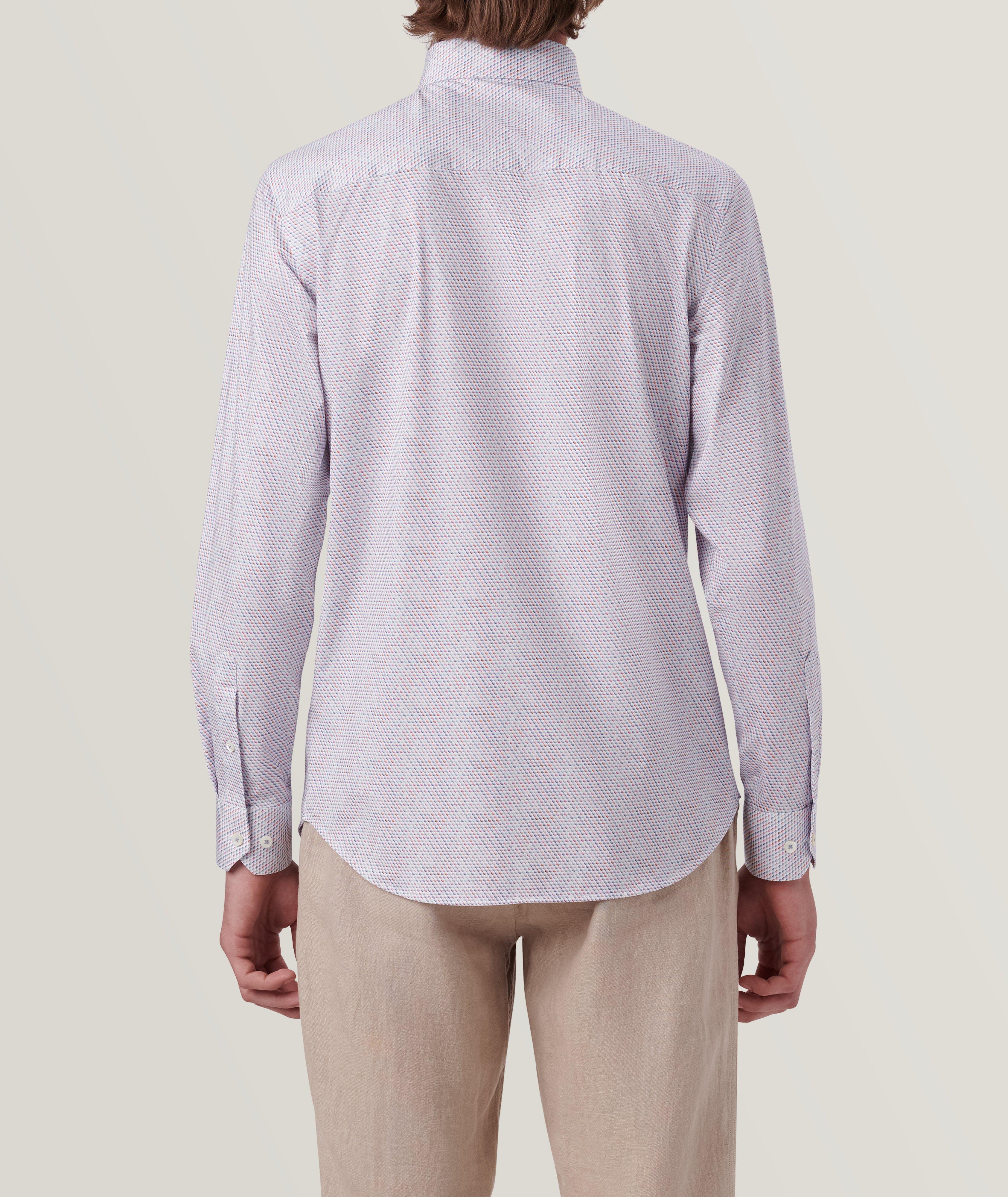 James Honeycomb Print Stretch-OoohCotton Sport Shirt image 4