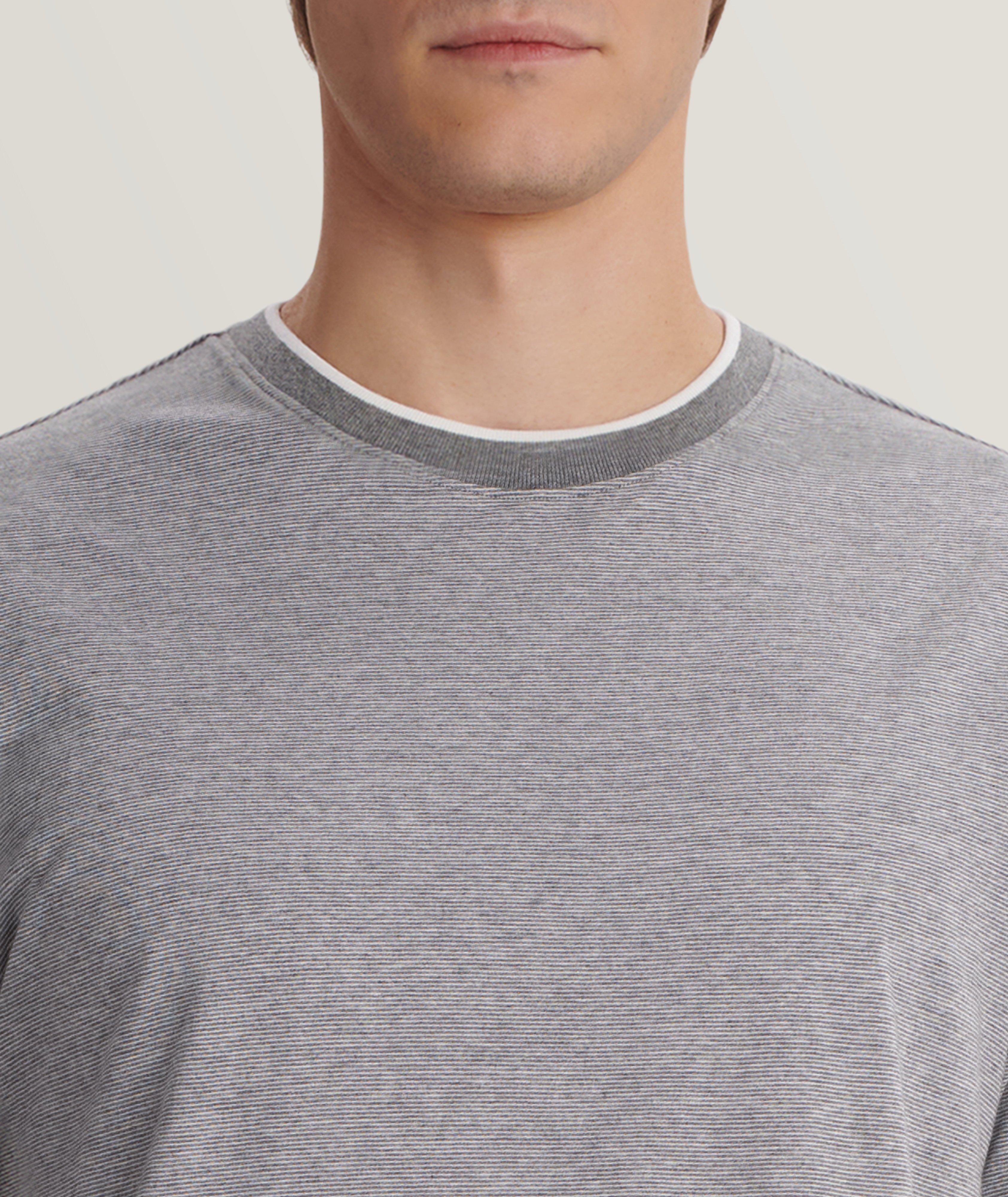 Pinstripe Cotton T-Shirt image 1
